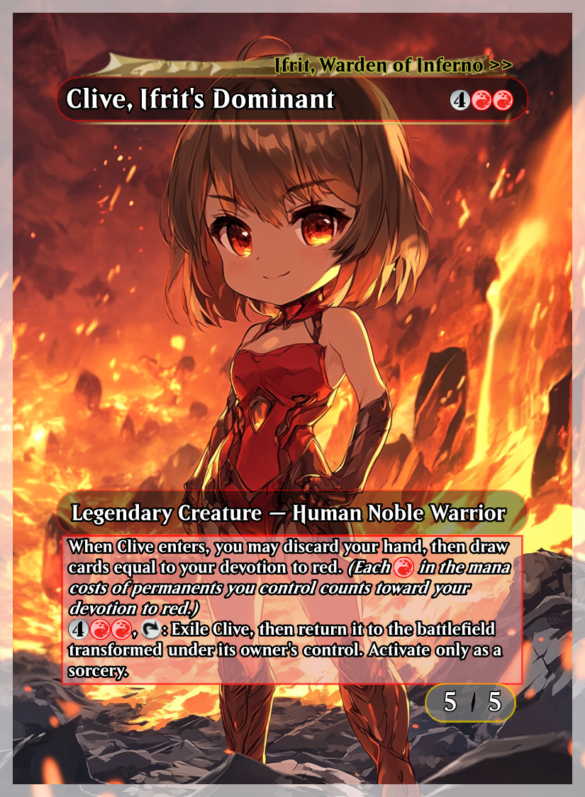 Chibi Commander Deck - Clive, Ifrit's Dominant