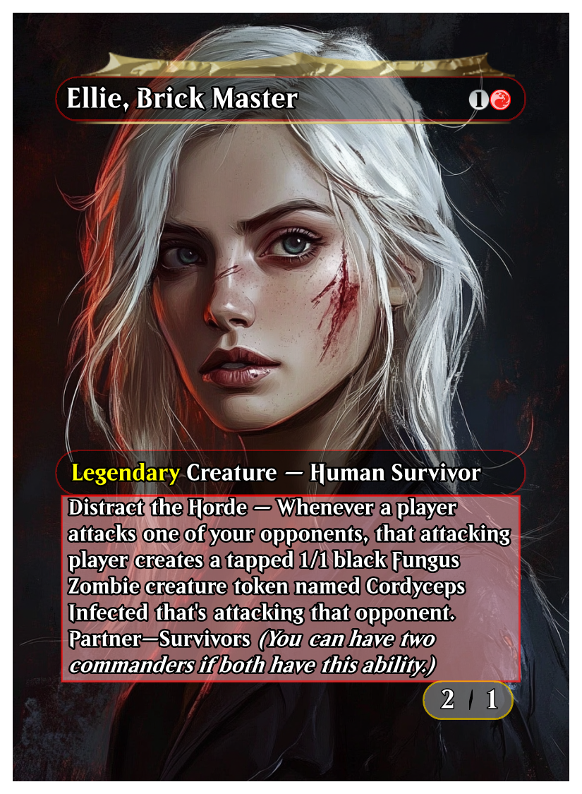 Ellie, Brick Master & Joel, Resolute Survivor (Horror)