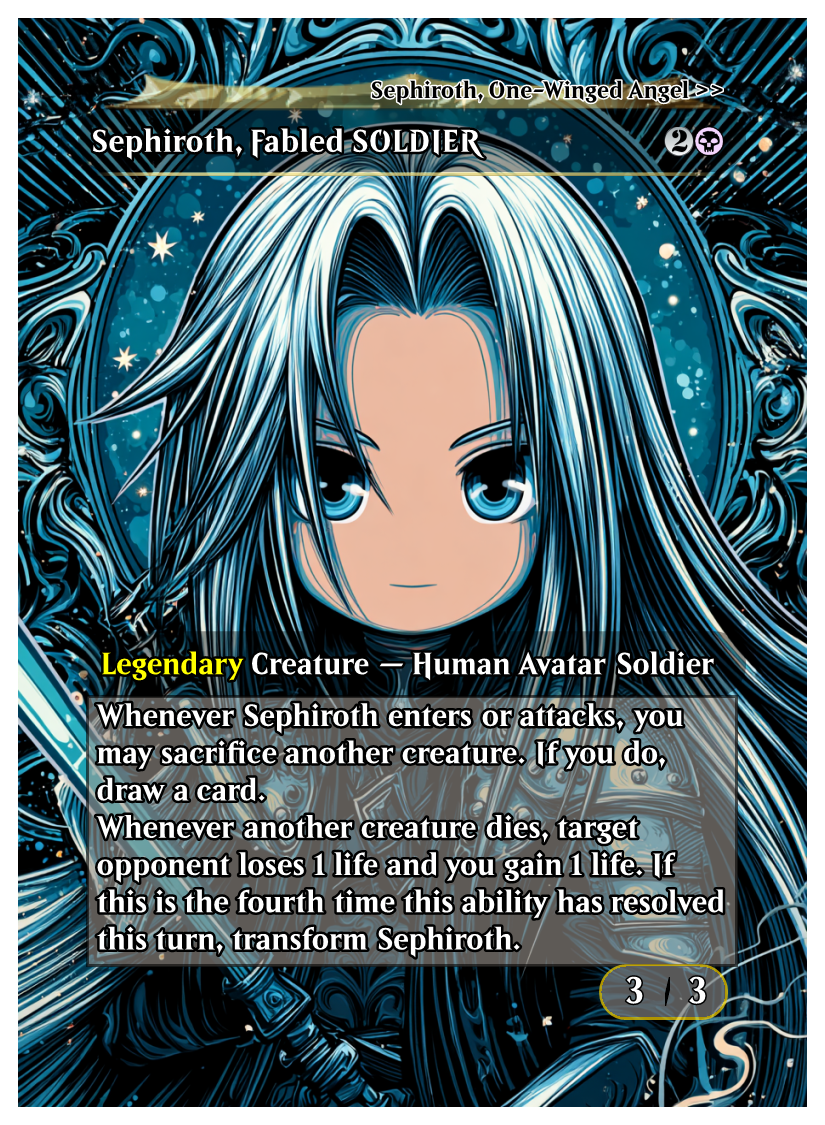Final Fantasy Chibi Art MtG Commander Deck - Sephiroth, Fabled SOLDIER