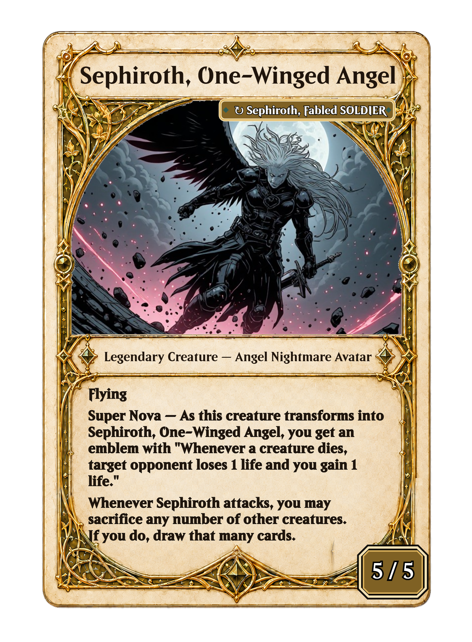 01-Sephiroth, Fabled SOLDIER - Sephiroth, One-Winged Angel-back-1454.png