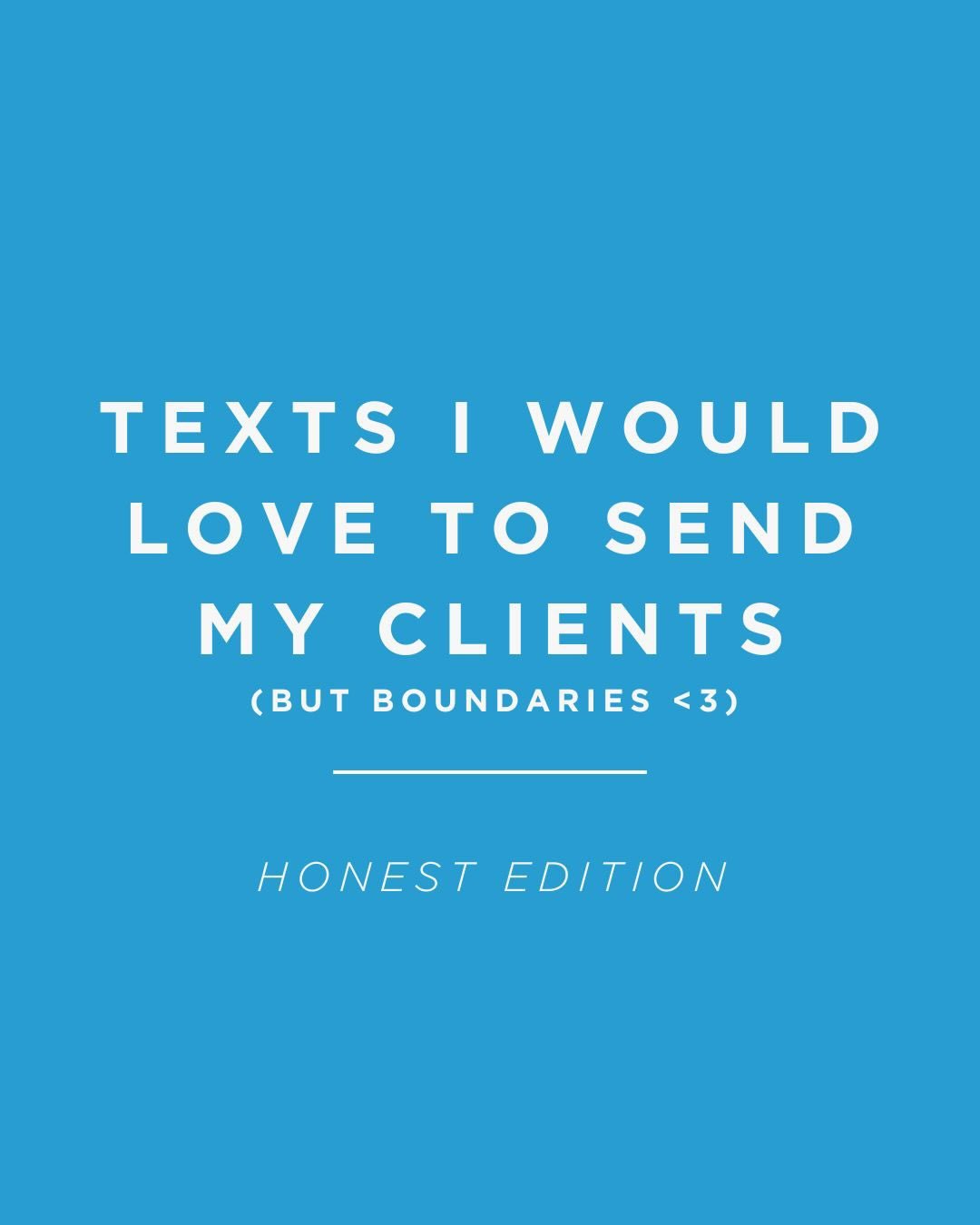 One thing that makes therapy effective is the boundaries we set. It is supposed to be different than your relationship with your friends. Just because I'm invested in what you share (and I am!), doesn't mean I'll contact you outside our sessions to &