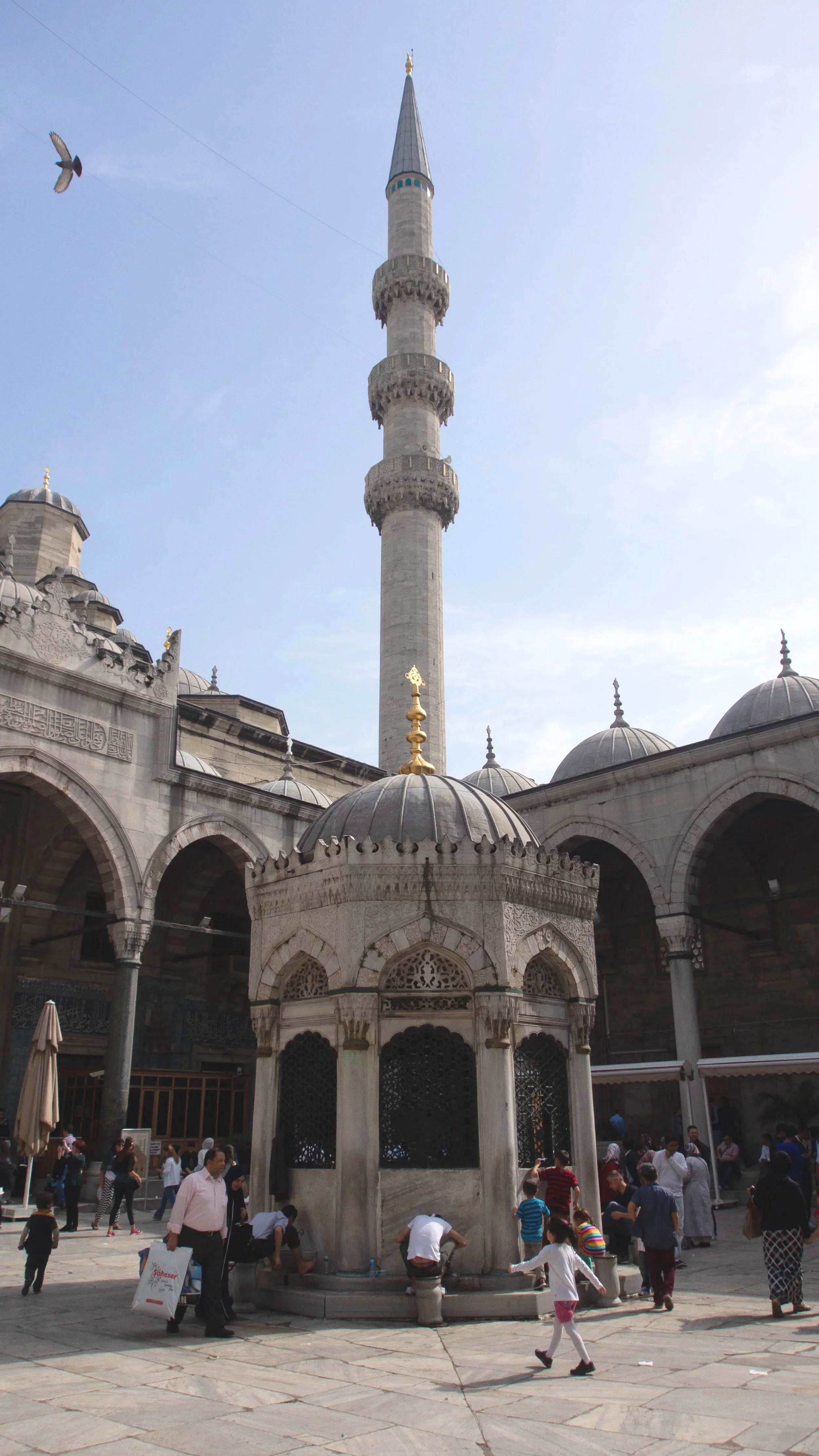 The washing area in the mosque court yard