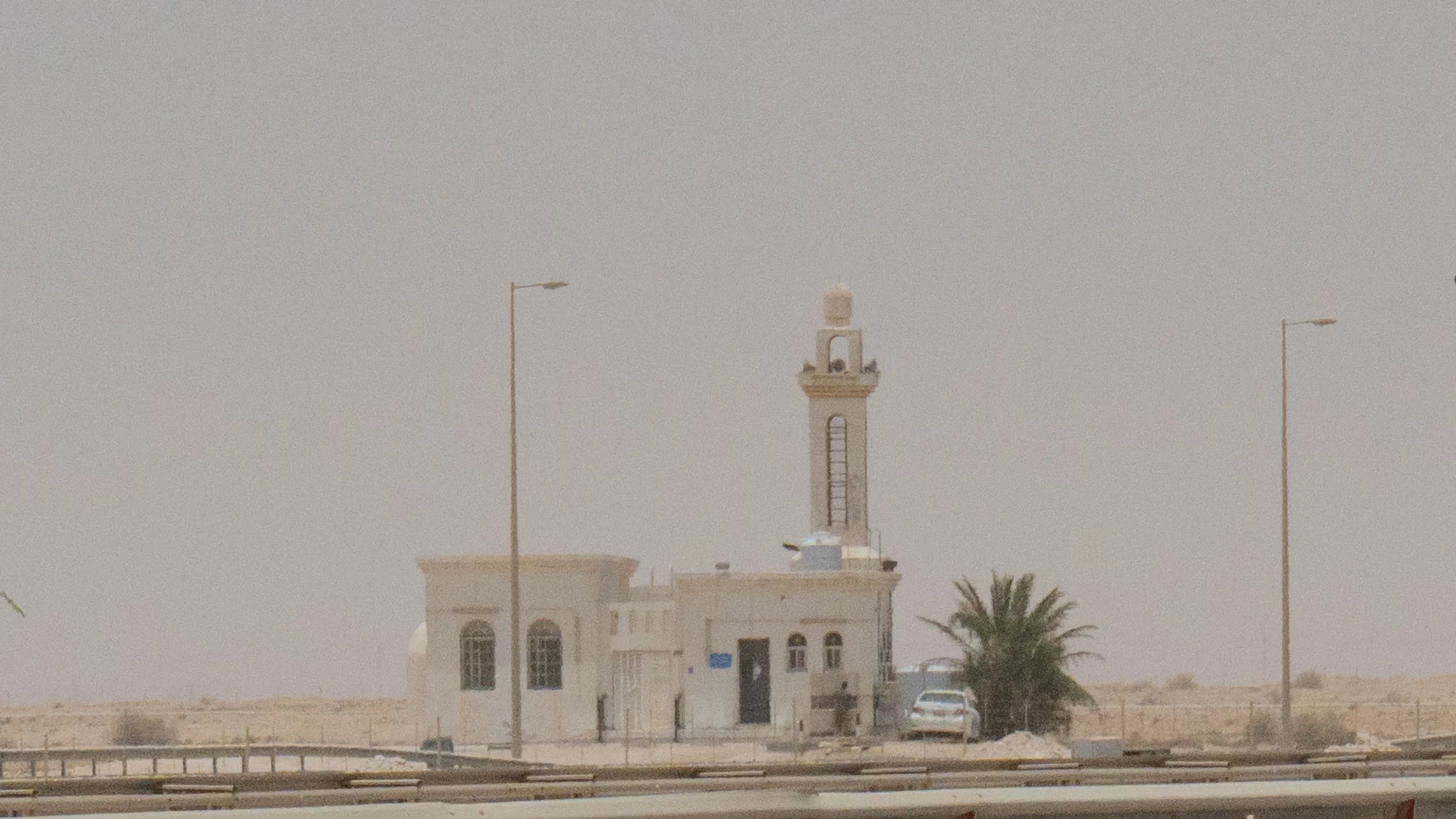 A mosque on the highway north of Qatar