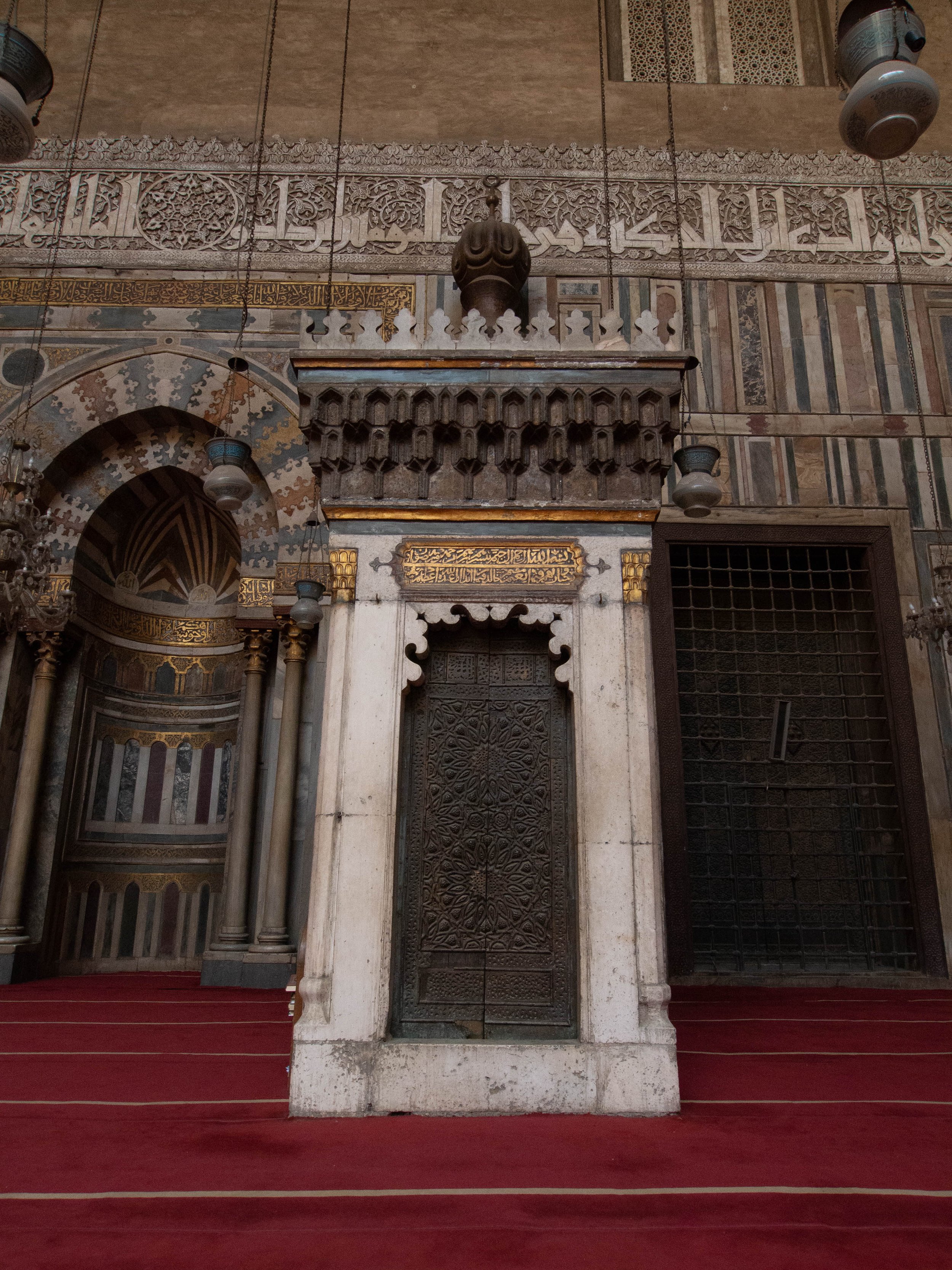 The imam prayer and steps where he gives his sermons 