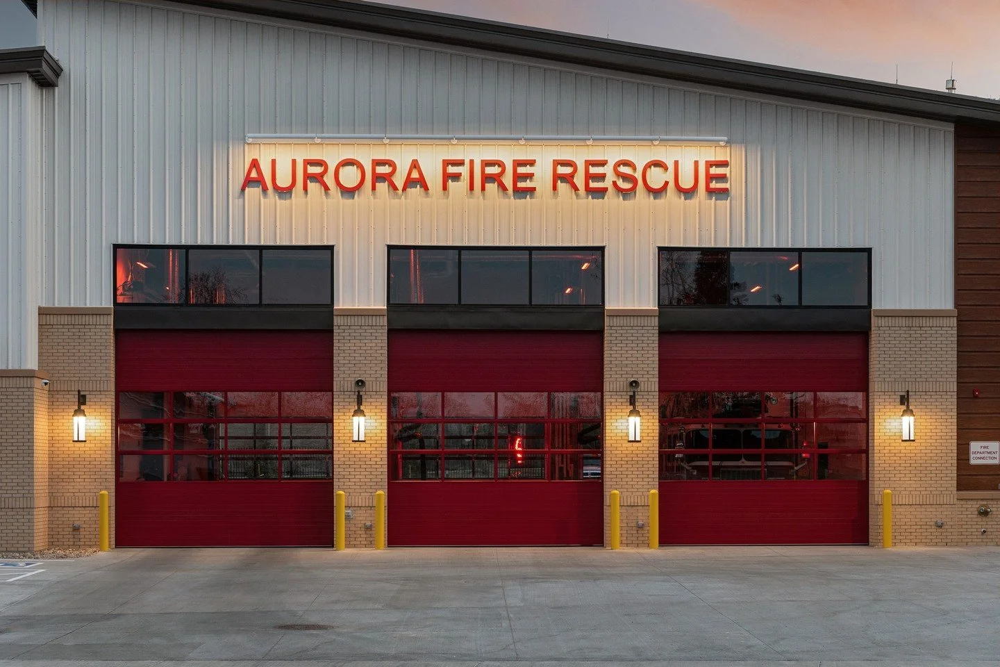 Built for the people who show up when it matters most.

Aurora Fire Station 9 is a brand-new 12,684-square-foot facility located at 17200 E. Mexico Ave in Aurora, Colorado, built to replace a station that had been serving the community since 1979. Th