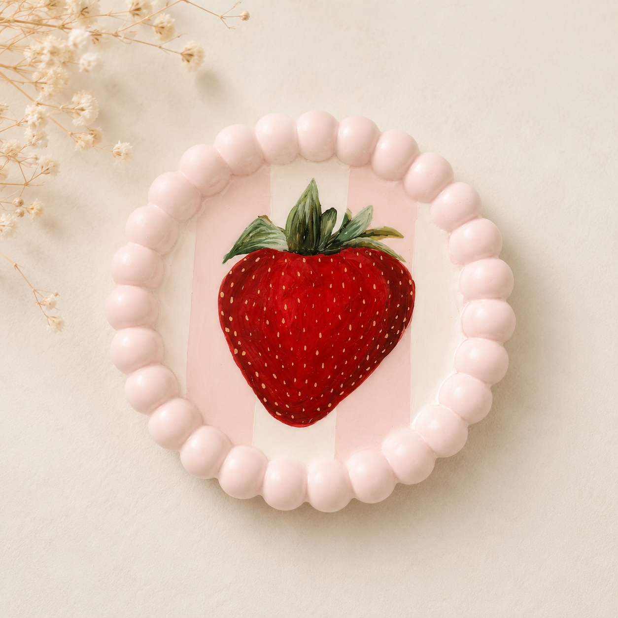 Hand Painted Strawberry Trinket