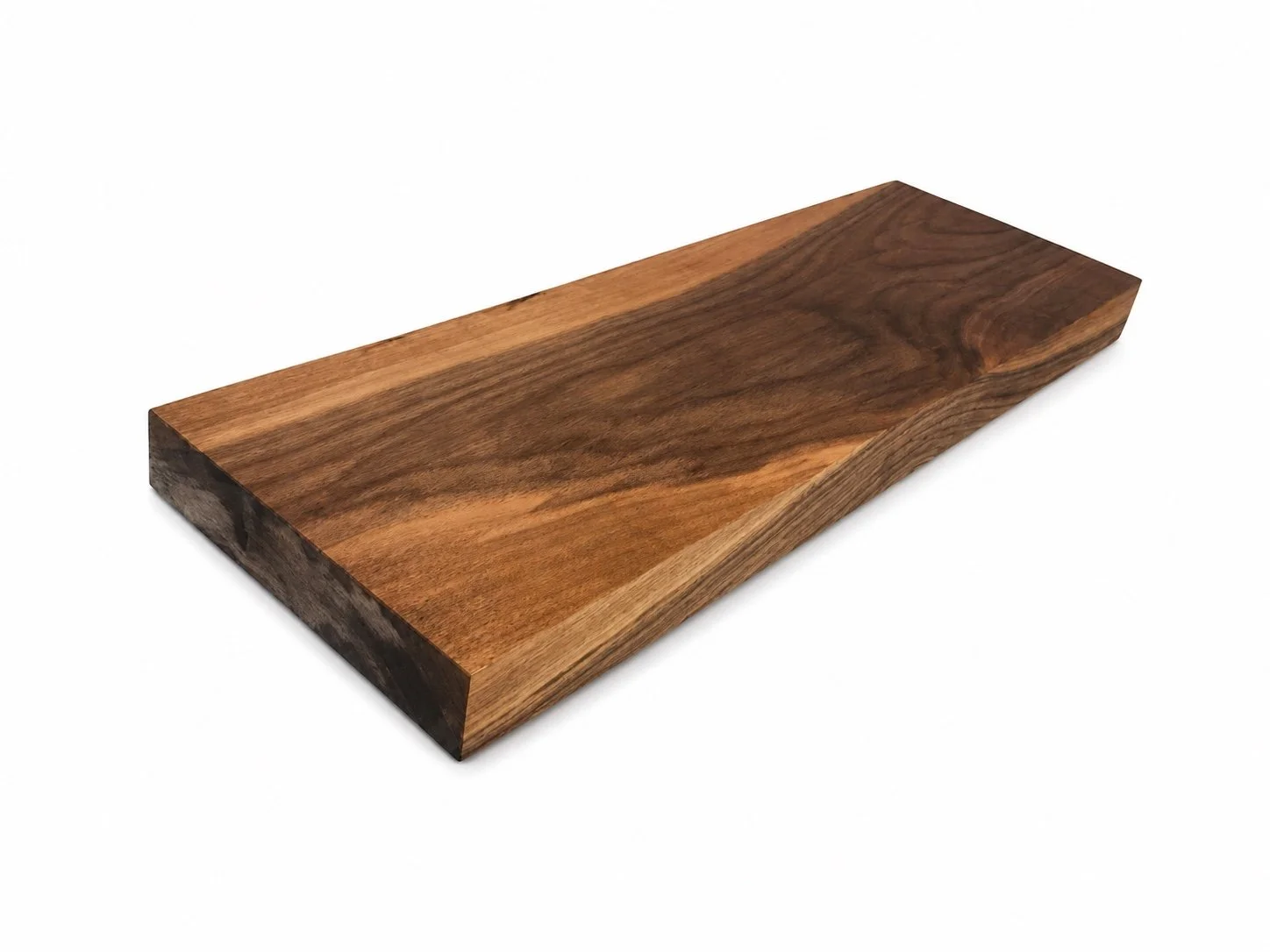 Solid black walnut shelf handcrafted by Provenance Works