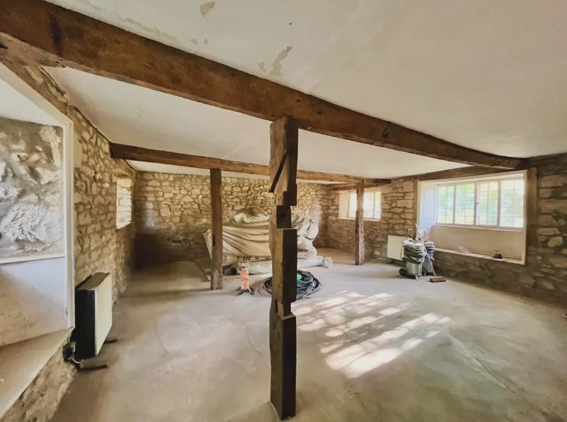 Our beautiful drawing room will soon become a social space for group stays. 💕