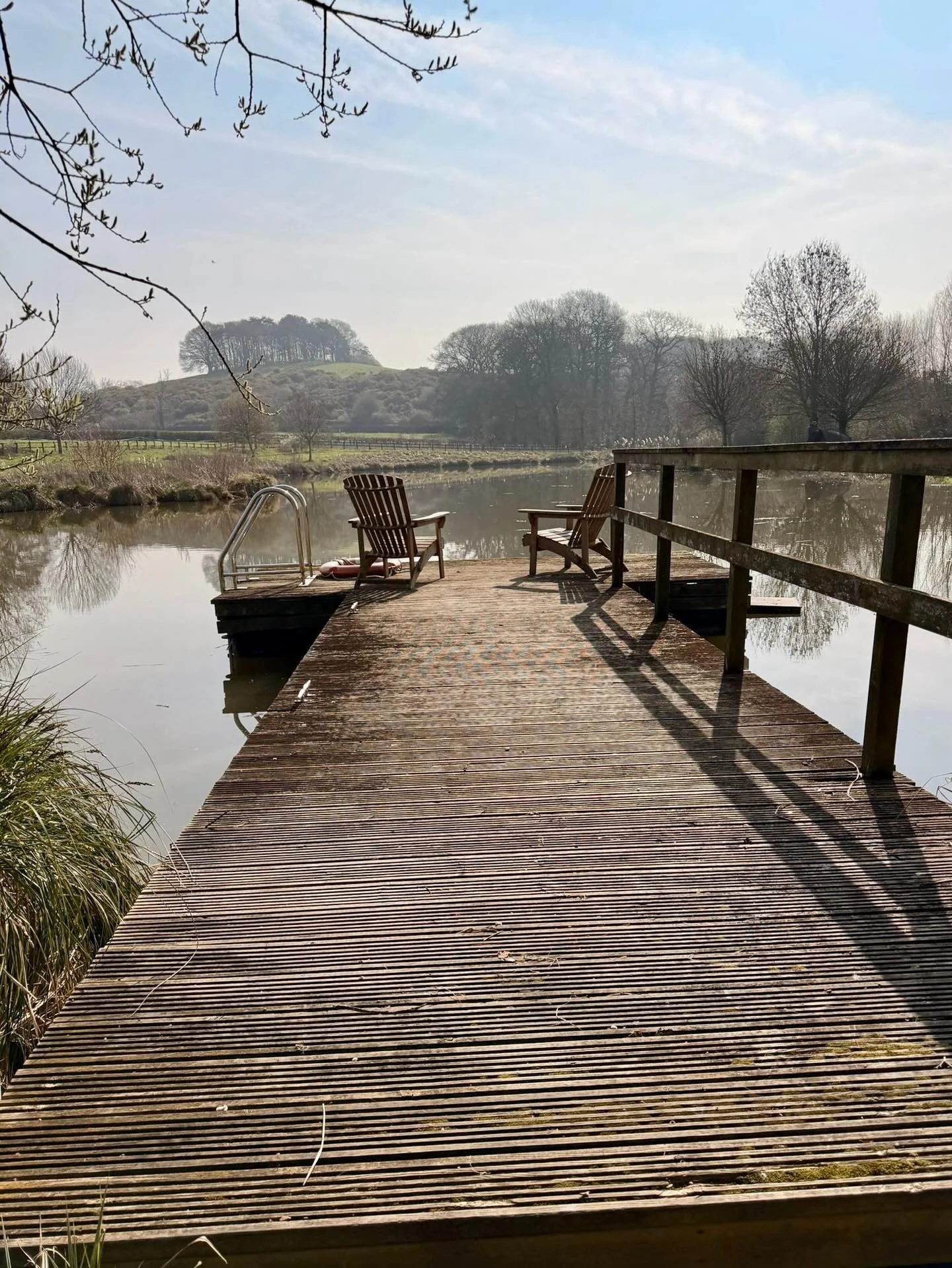 Guests thoroughly enjoyed the lake and sauna at the stunning Thornfalcon Winery &amp; Press just five minutes walk from us.