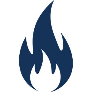 Blue flame icon