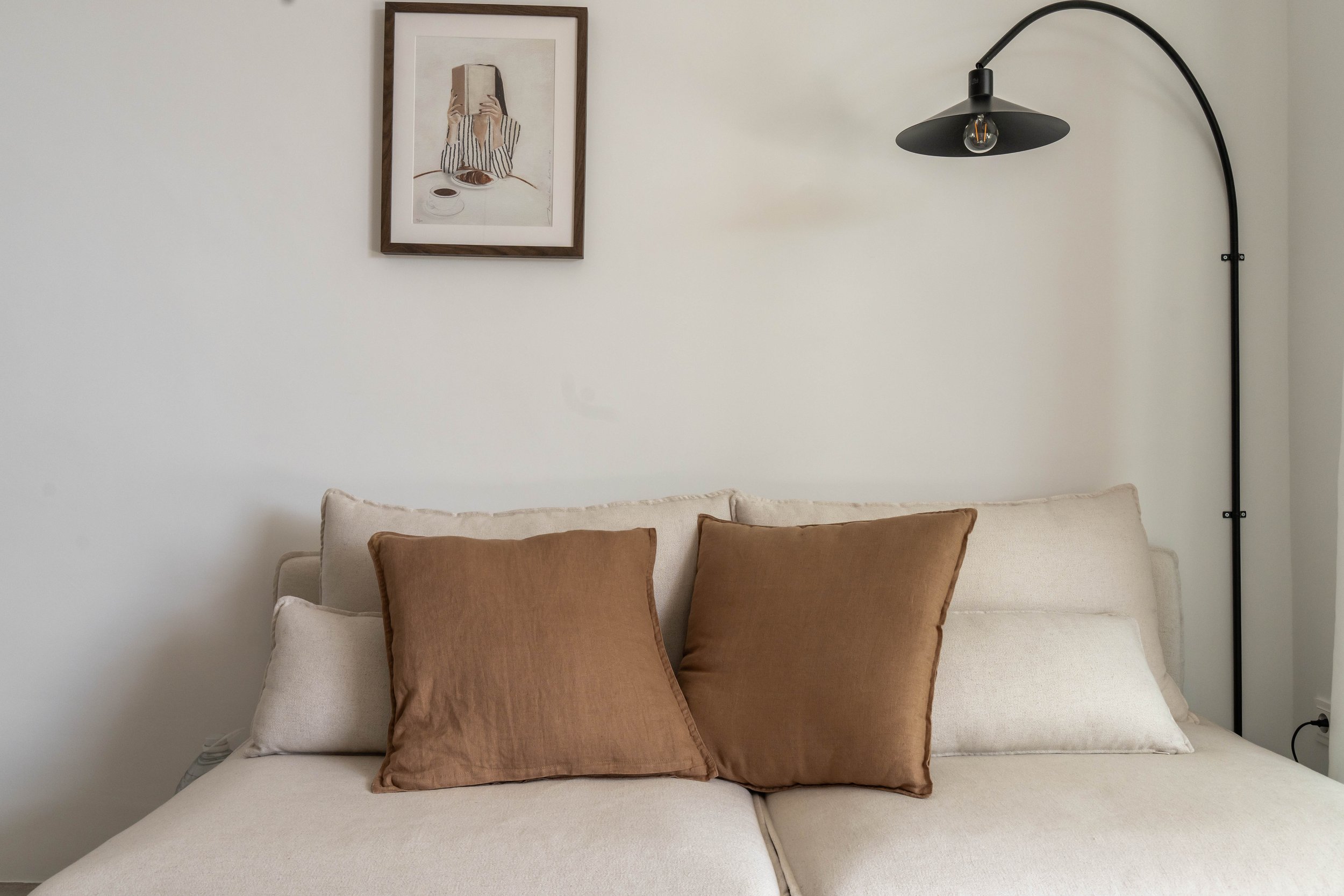 Comfortabele zithoek in de studio