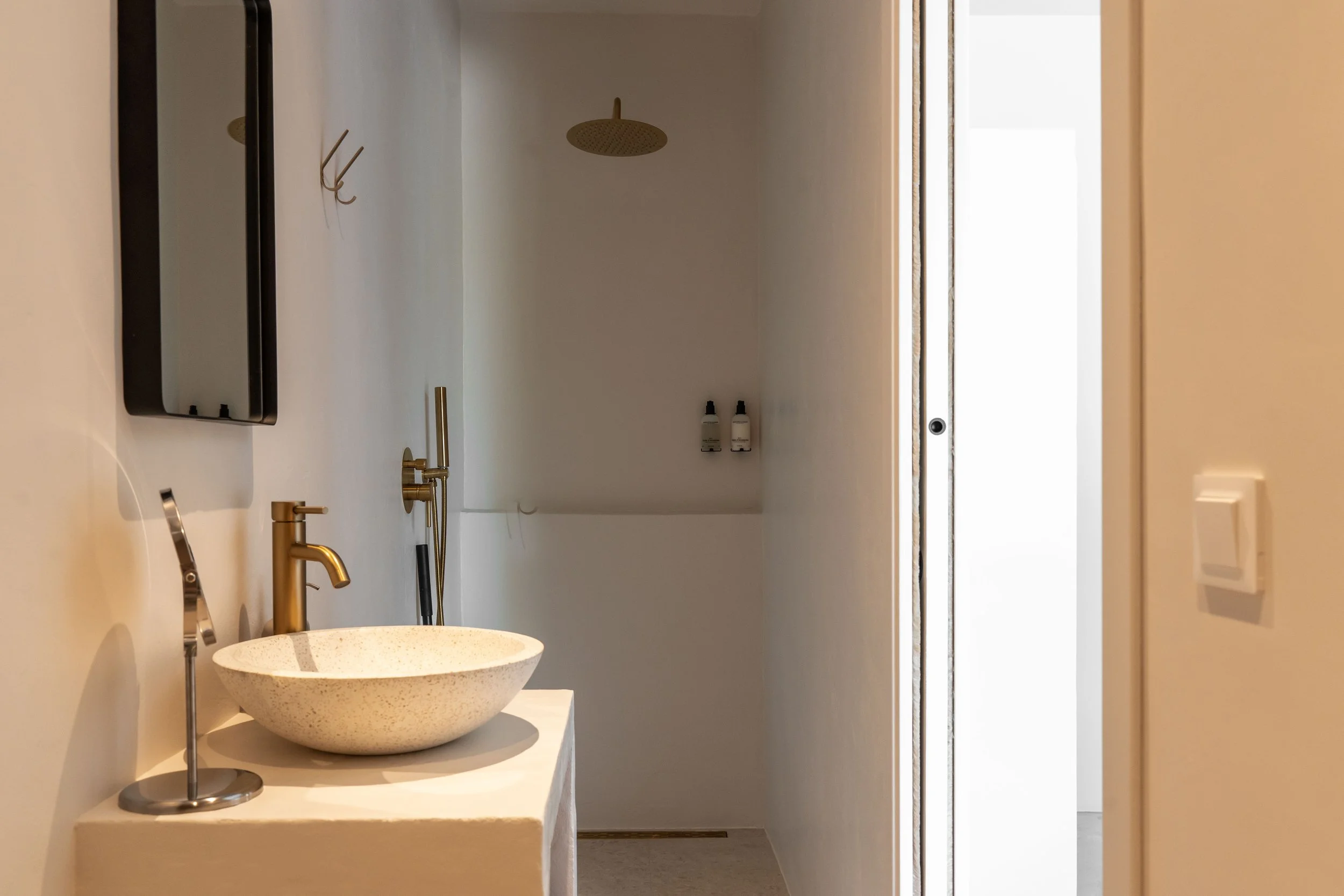 Inloop regendouche in de studio