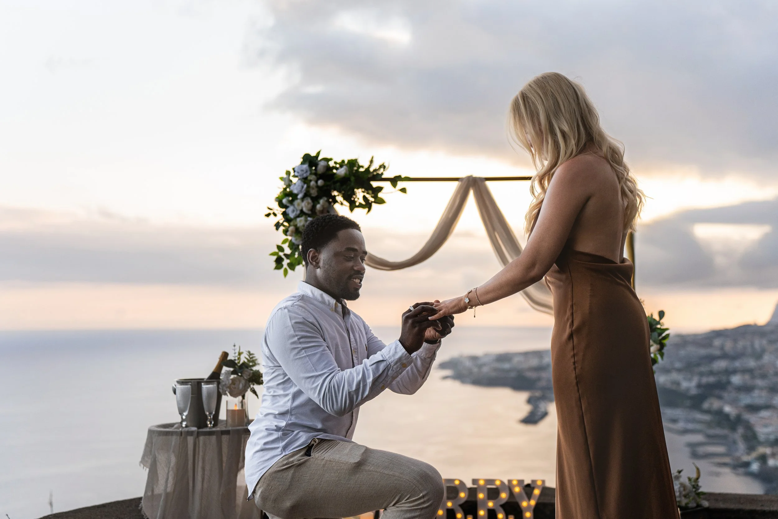 luxury proposal setup madeira