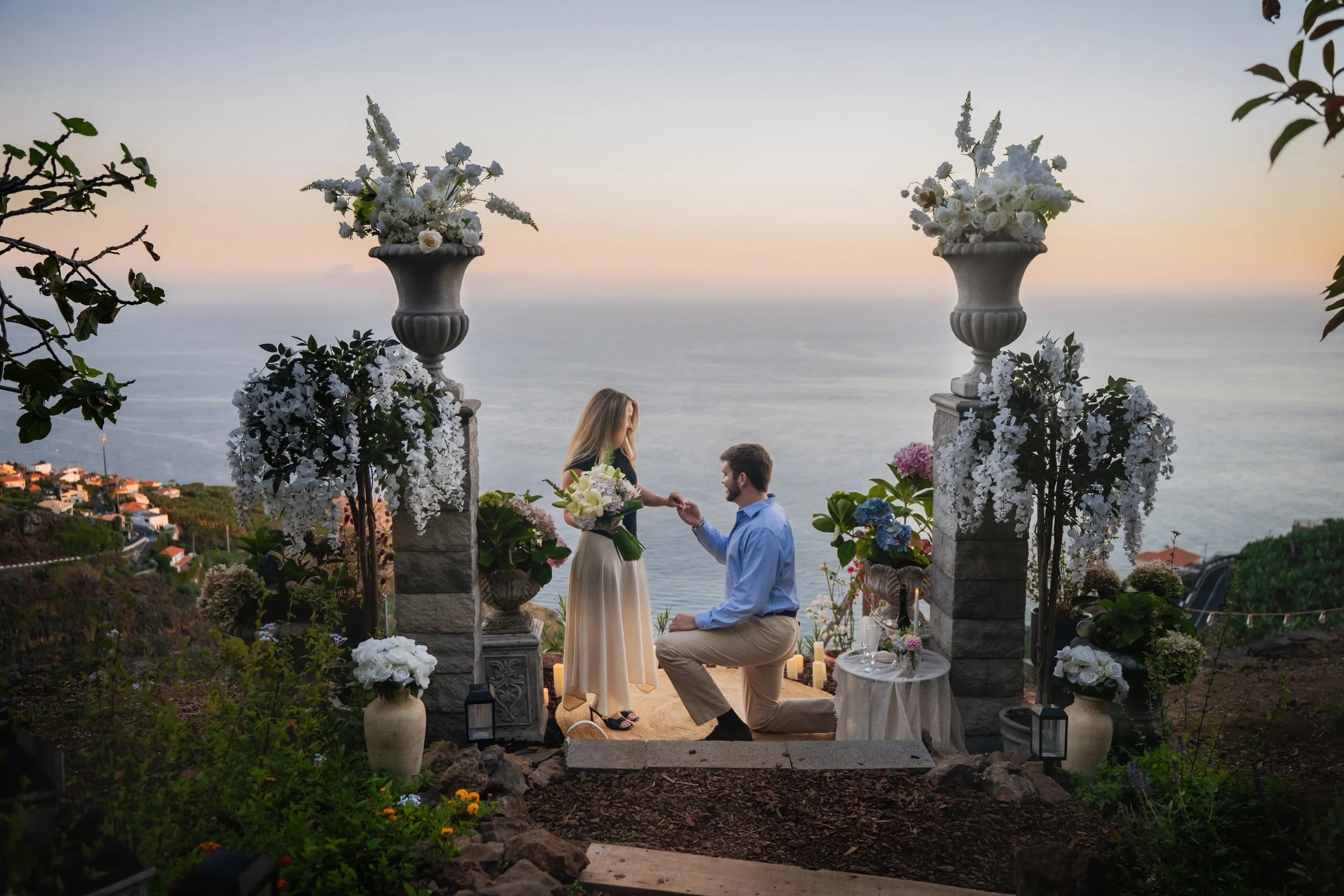 madeira dream proposal at the cliffside orchard