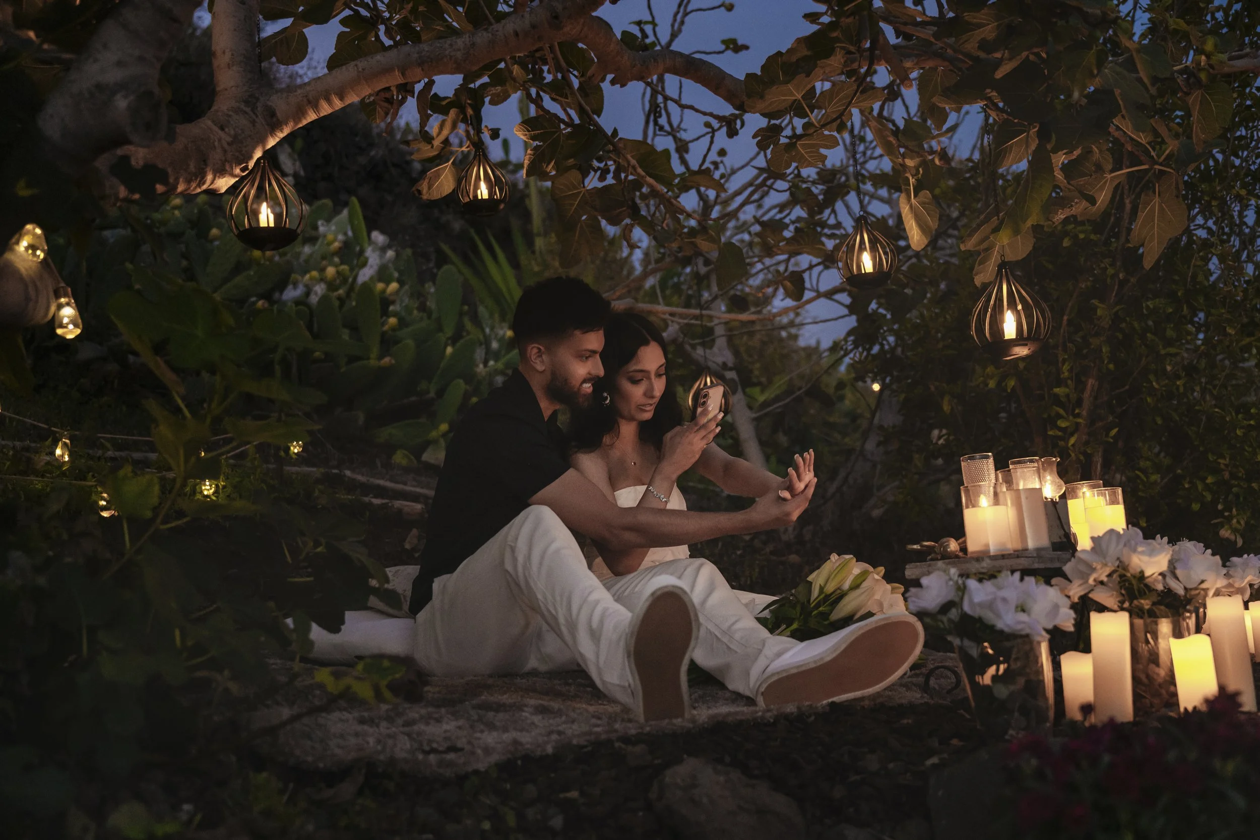 the moment after she said yes under the fig tree canopy at the cliffside orchard madeira