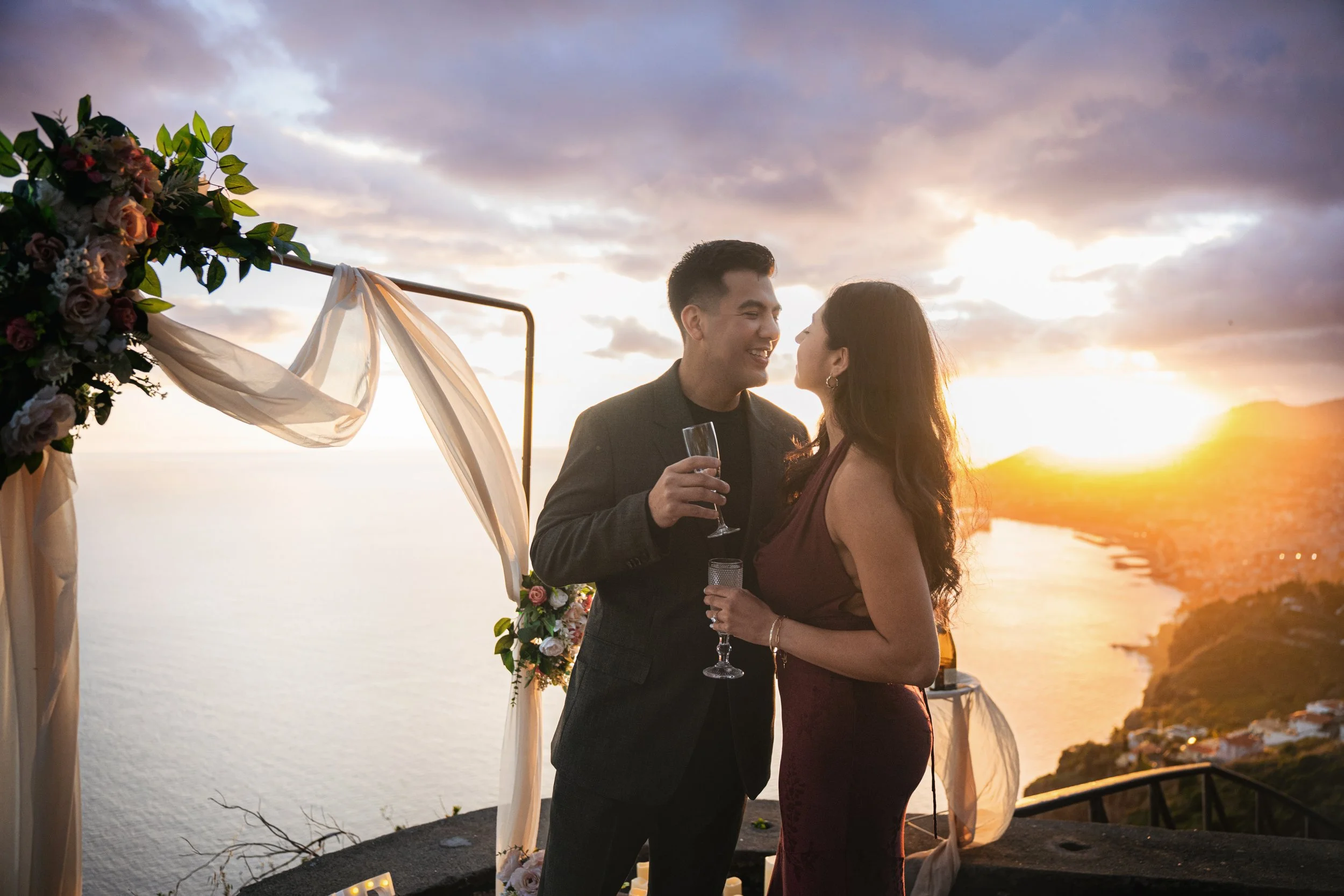 magical madeira sunset proposal funchal