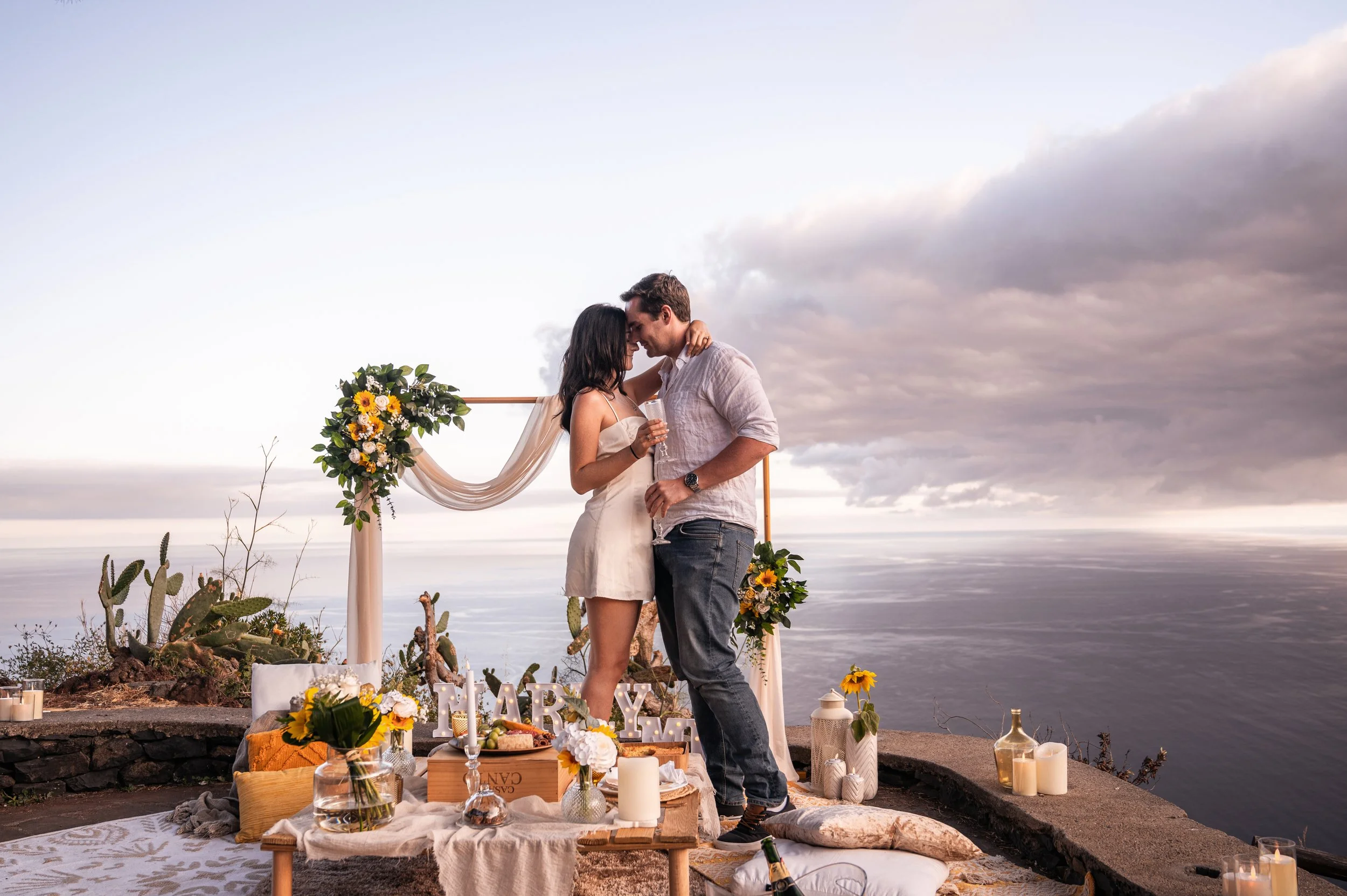 madeira luxury picnic proposal sunflower
