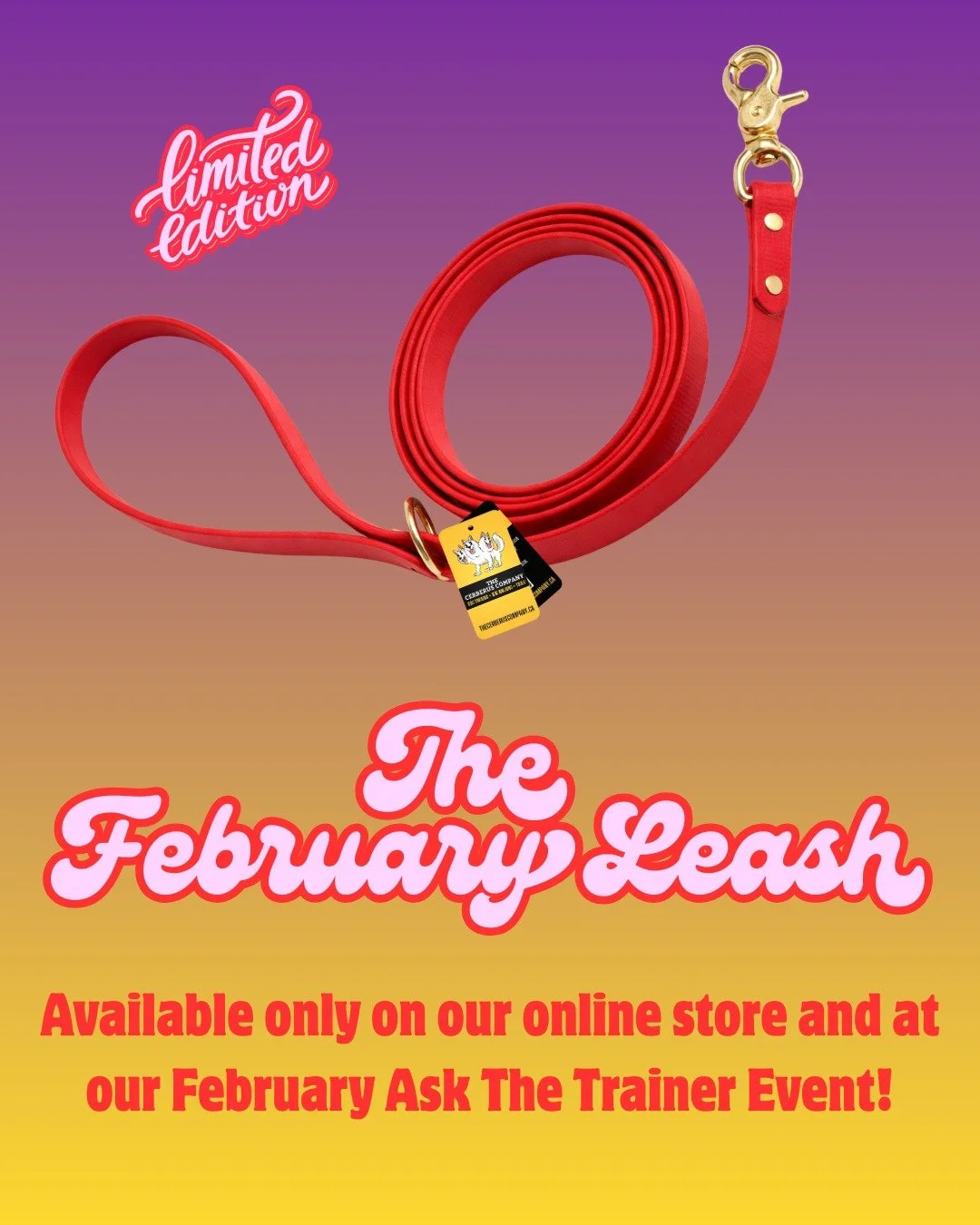 The February Leash 🔥
�Our February Leash is officially here. This 6 ft biothane leash in Chili Red, finished with solid brass hardware, built for real life and real dogs.
Biothane is waterproof, mold &amp; mildew resistant, and rinses clean in secon
