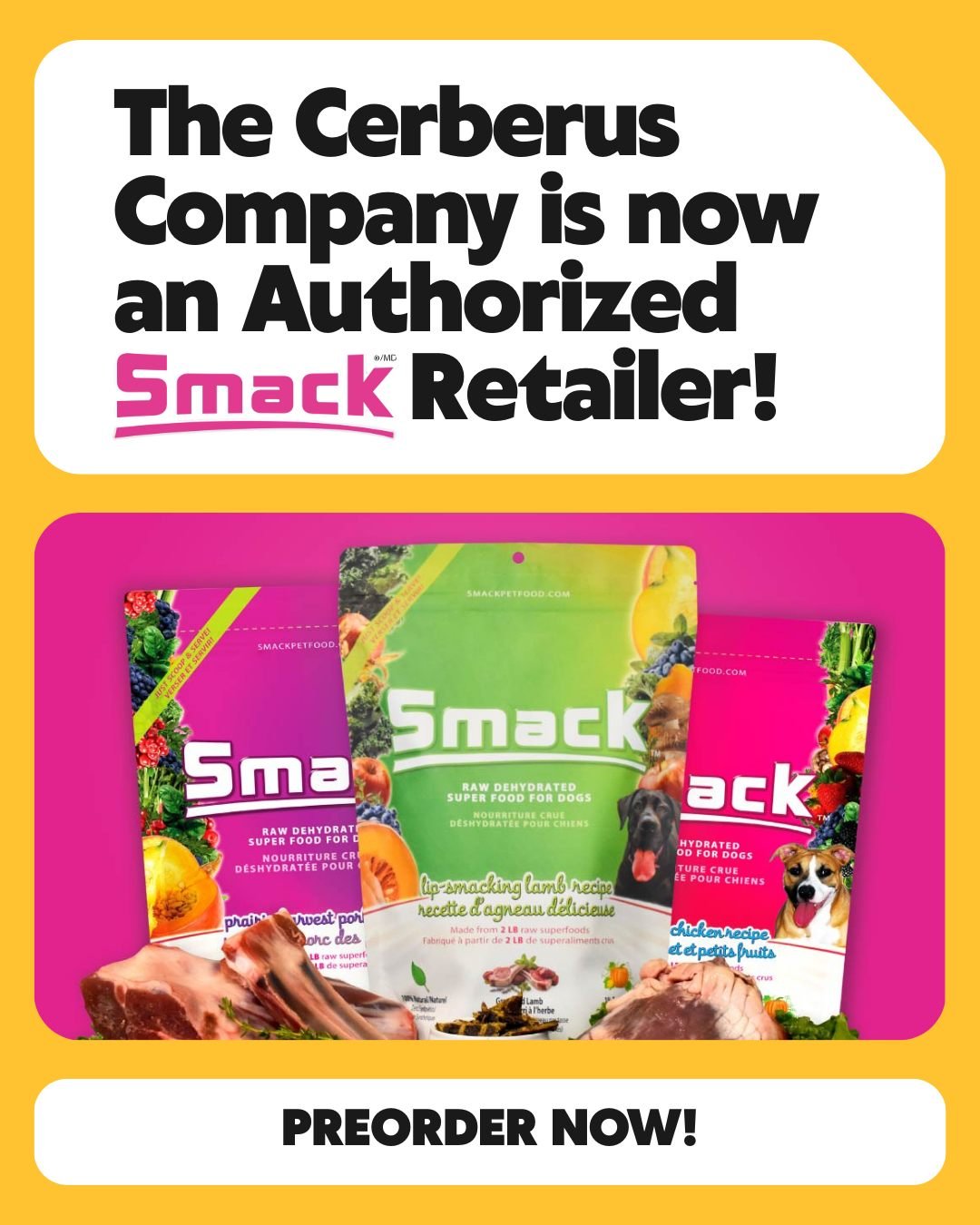 We are officially an authorized retailer of Smack Dehydrated Dog Food!

Nutrition plays a massive role in training, behavior, and overall health&mdash;and we are always looking for options we can confidently stand behind. Smack is a fantastic food ch