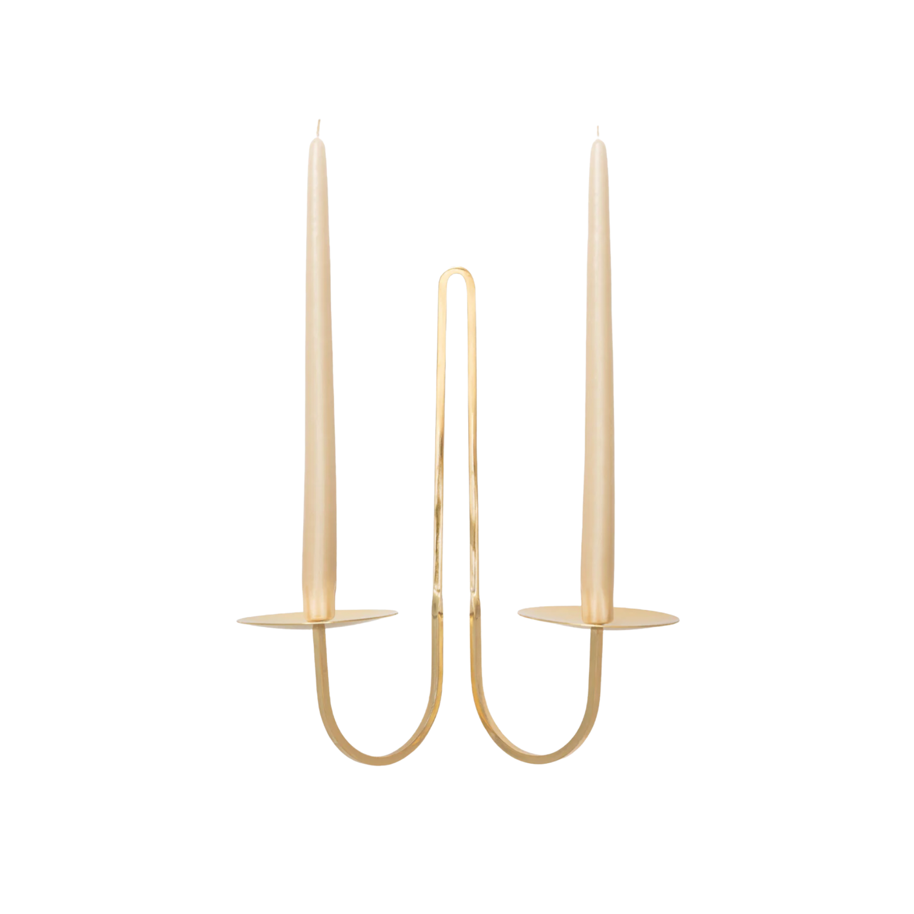 Brass Two Armed Candle Holder