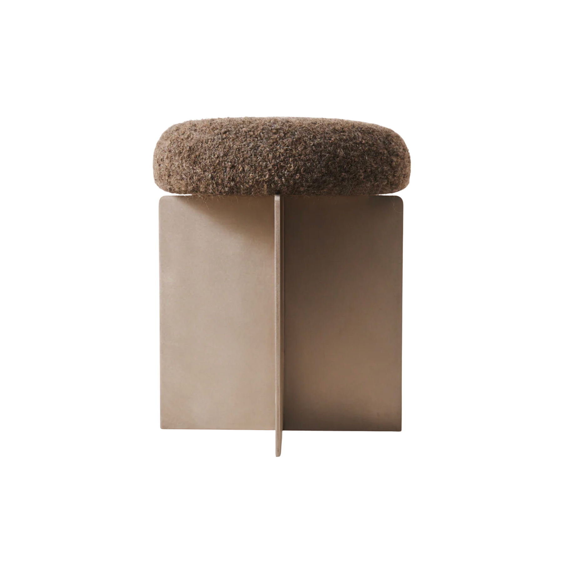 Milan Stool in Mocha Boucle