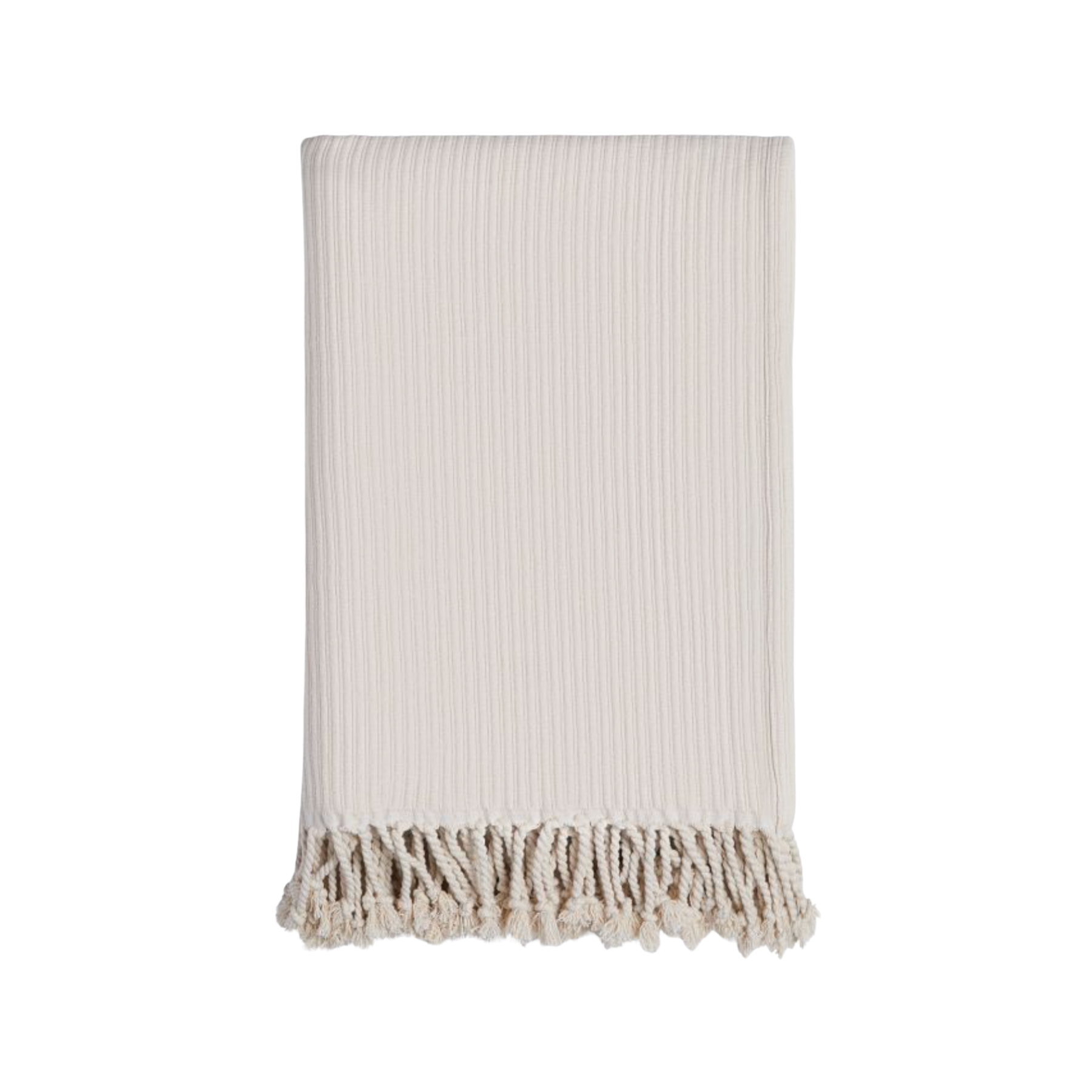 Organic Cotton Ribbed Throw