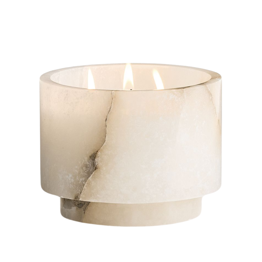 alabaster candle