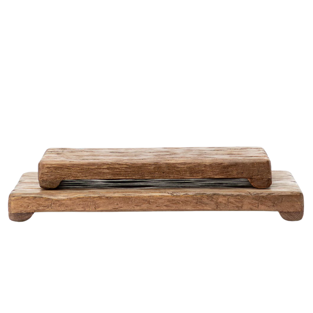 rustic wood riser