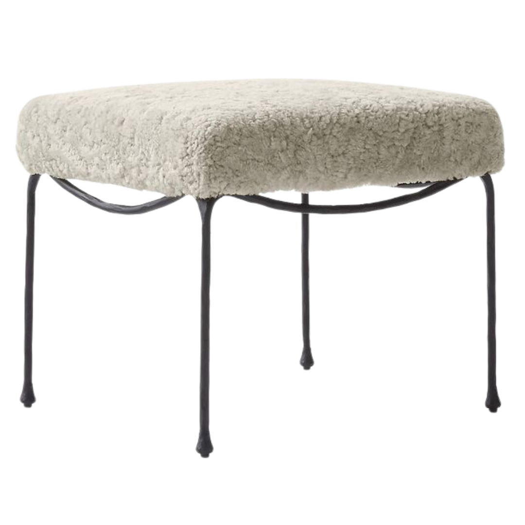 shearling ottoman
