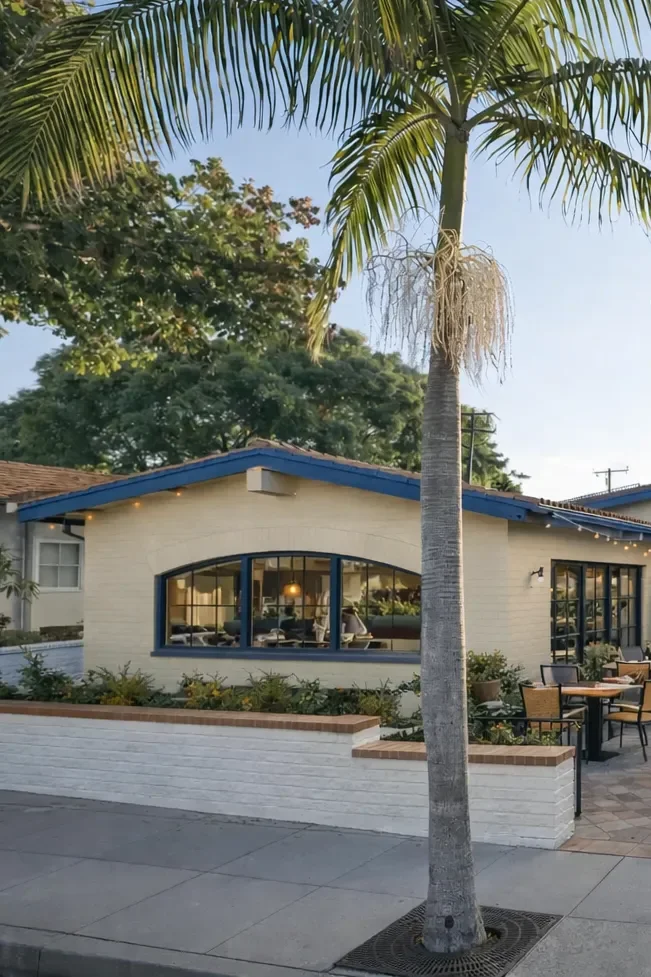 Ojai Rôtie Carpinteria location at 5003 Carpinteria Avenue — classic Spanish brick hacienda at the gateway to downtown Carpinteria