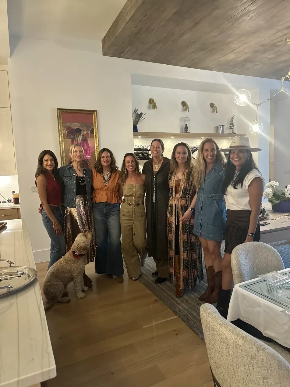 Retro ranch glam mahjong night Austin Texas friends gathering itsaMahjing