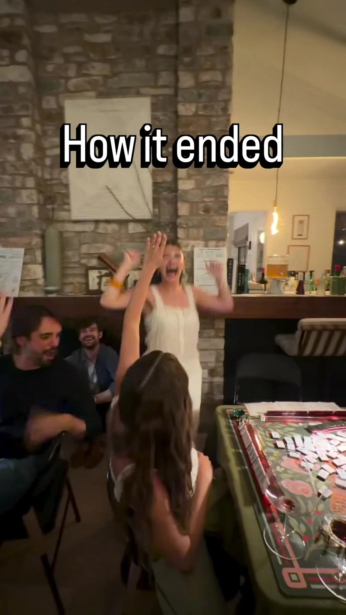 how it ended: somebody called mahj and everybody cheered