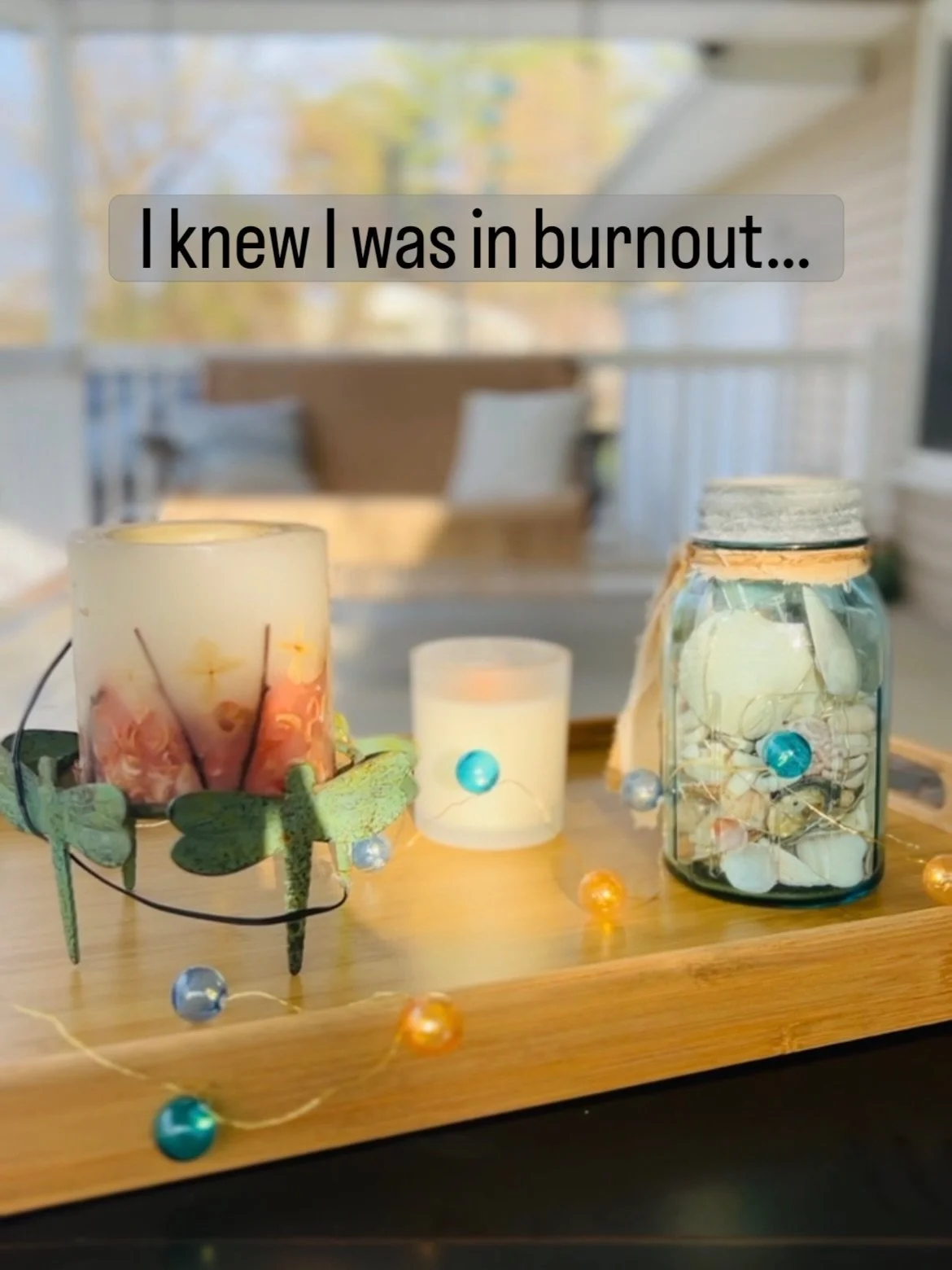 I knew I was in burnt out. 

I just kept thinking eventually my situation would improve and things would fall back into place so I kept going I kept showing up. 

I kept telling myself just get through this part&hellip;but &ldquo;that part&rdquo; nev