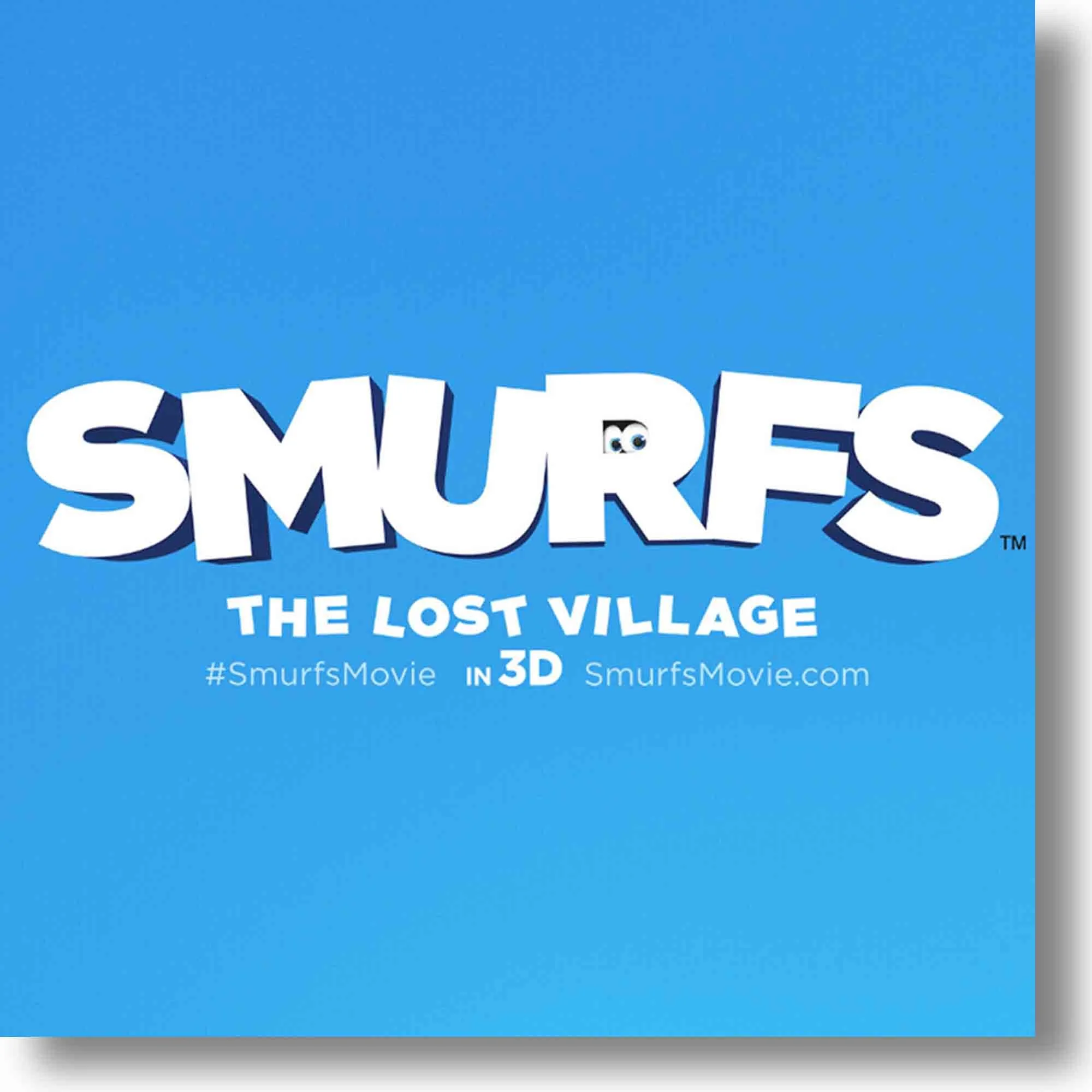 Logo for the animated movie 'Smurfs: The Lost Village' in 3D