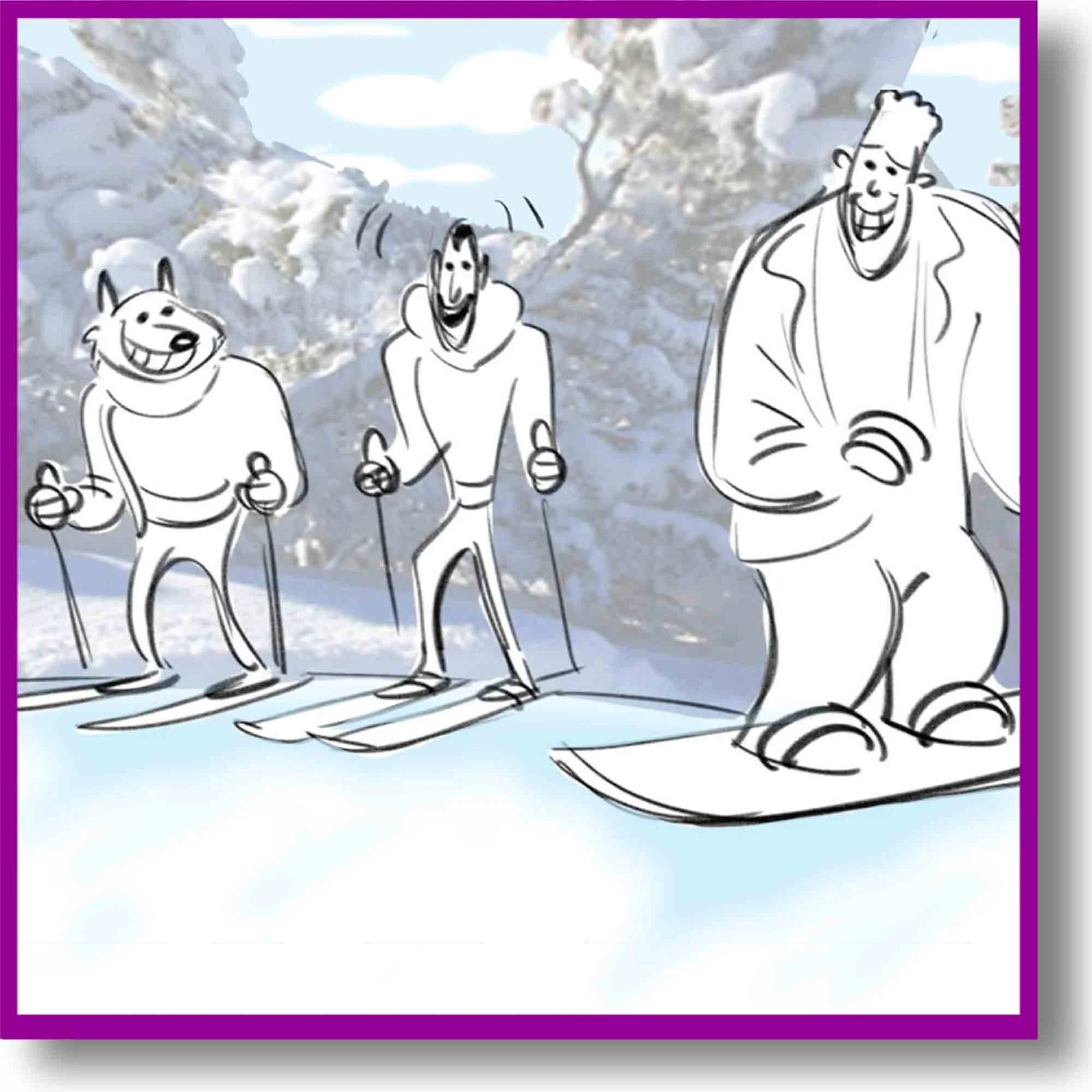 Monster storyboard sketch