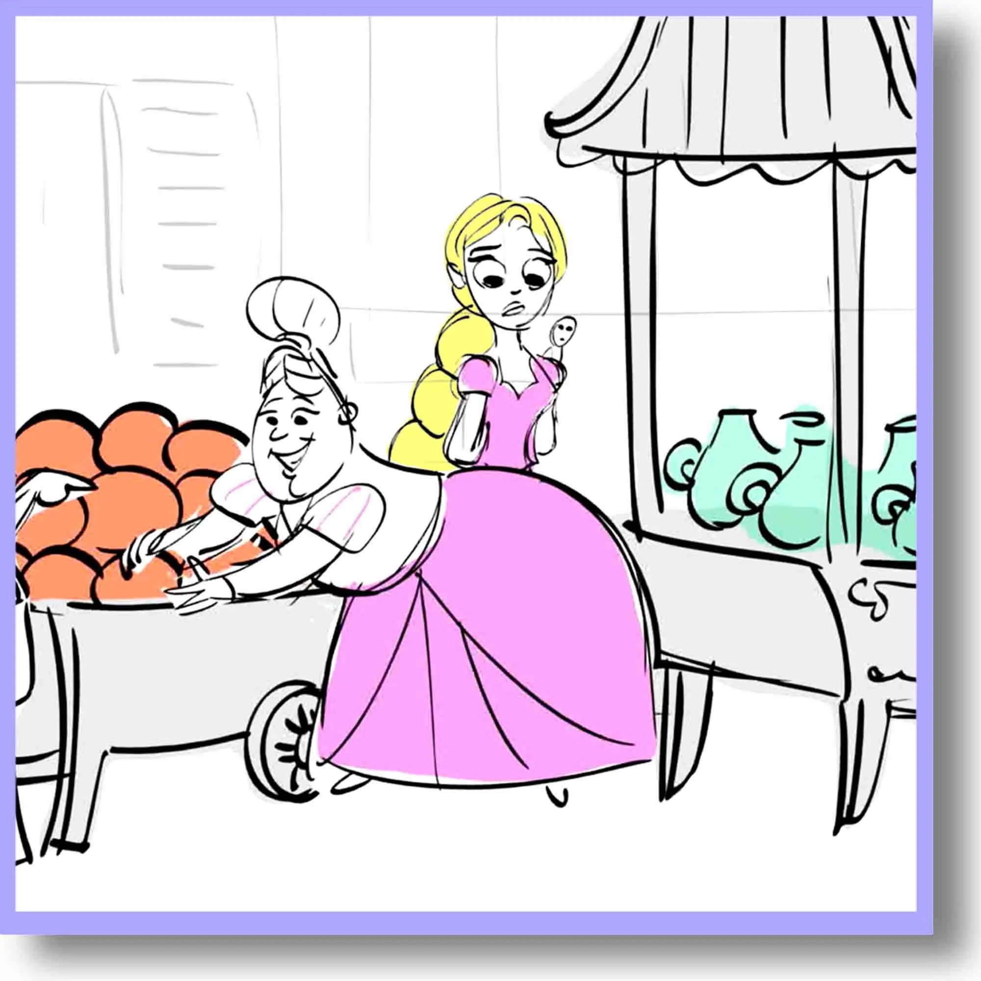 Princess Storyboard sketch