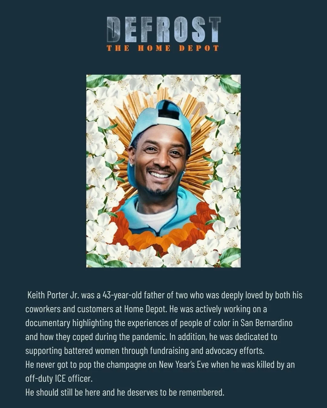 They should still be alive. Home Depot should be speaking out against ICE and condemning these tragic losses.
Join us Thursday as we greet The Home Depot investors and executives with flyers sharing the stories of these two men. We will also stage ba