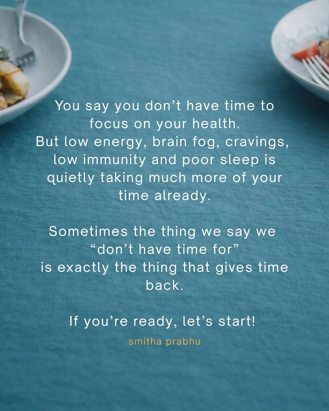Starting in 4 weeks on 3rd April! 

6 weeks - small changes each week 
Learn how to eat anti-inflammatory food 
Learn how to build habits around your lifestyle 
Learn what it takes to be healthy. 

You don&rsquo;t need to be sick to do the program. Y