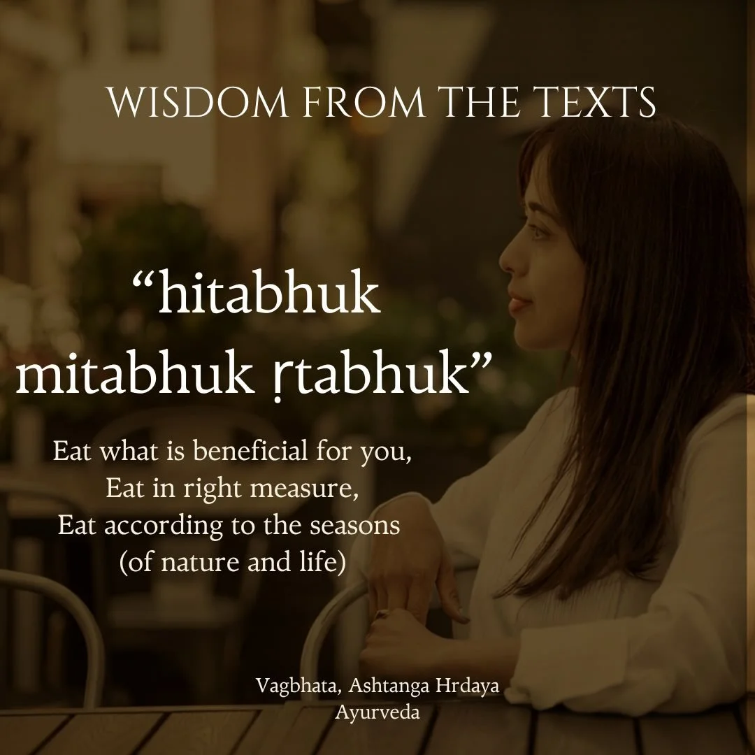 The physician-philosopher Vagbhata was asked: &ldquo;Who remains free from disease?&rdquo;

His answer? 3 words &ldquo;Hitabhuk. Mitabhuk. ṛtabhuk&rdquo;

Wholesome food. Moderate quantity. Seasonal eating.

3,000 years later, the advice still holds 