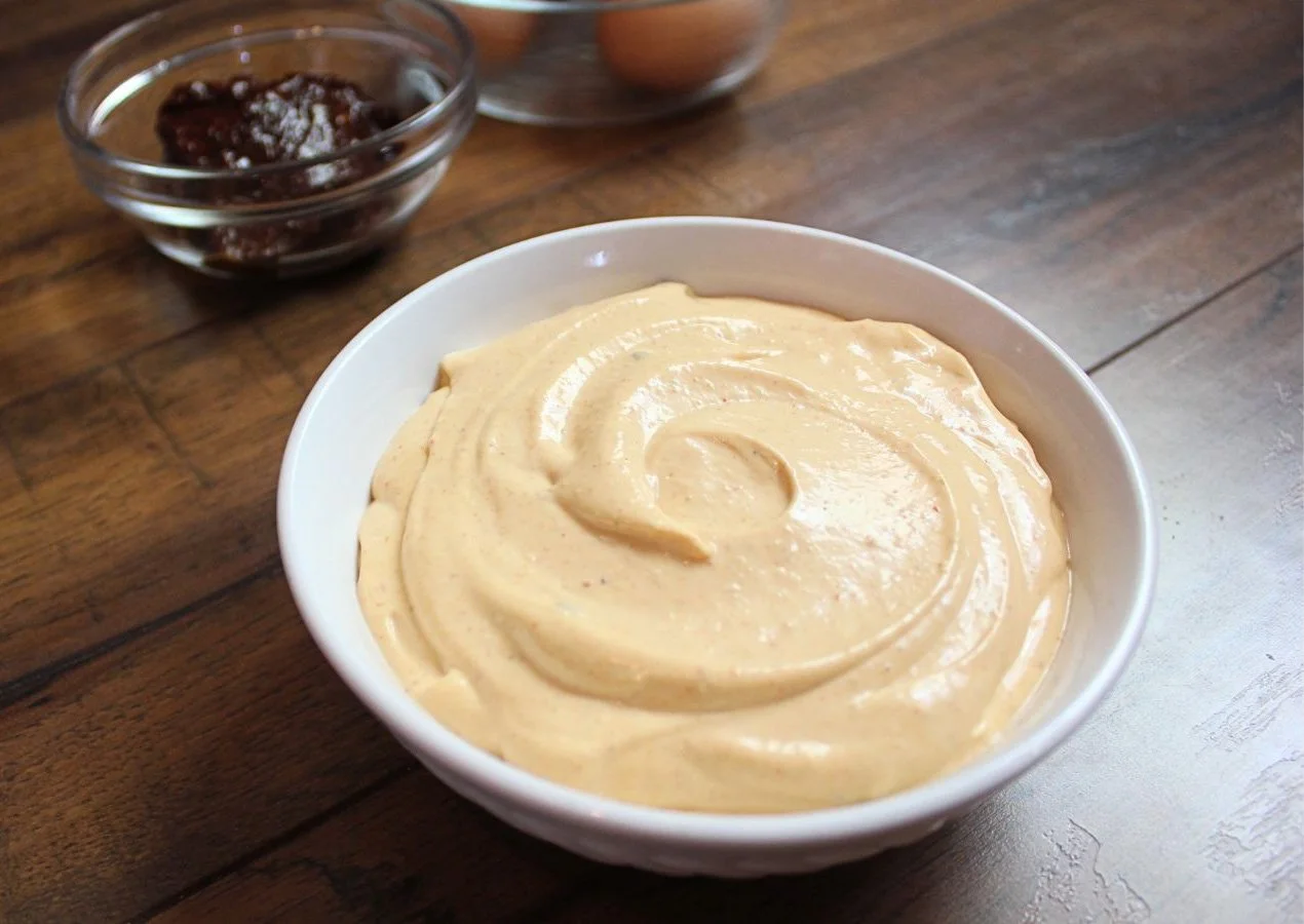 bowl of chipotle aioli or mayo