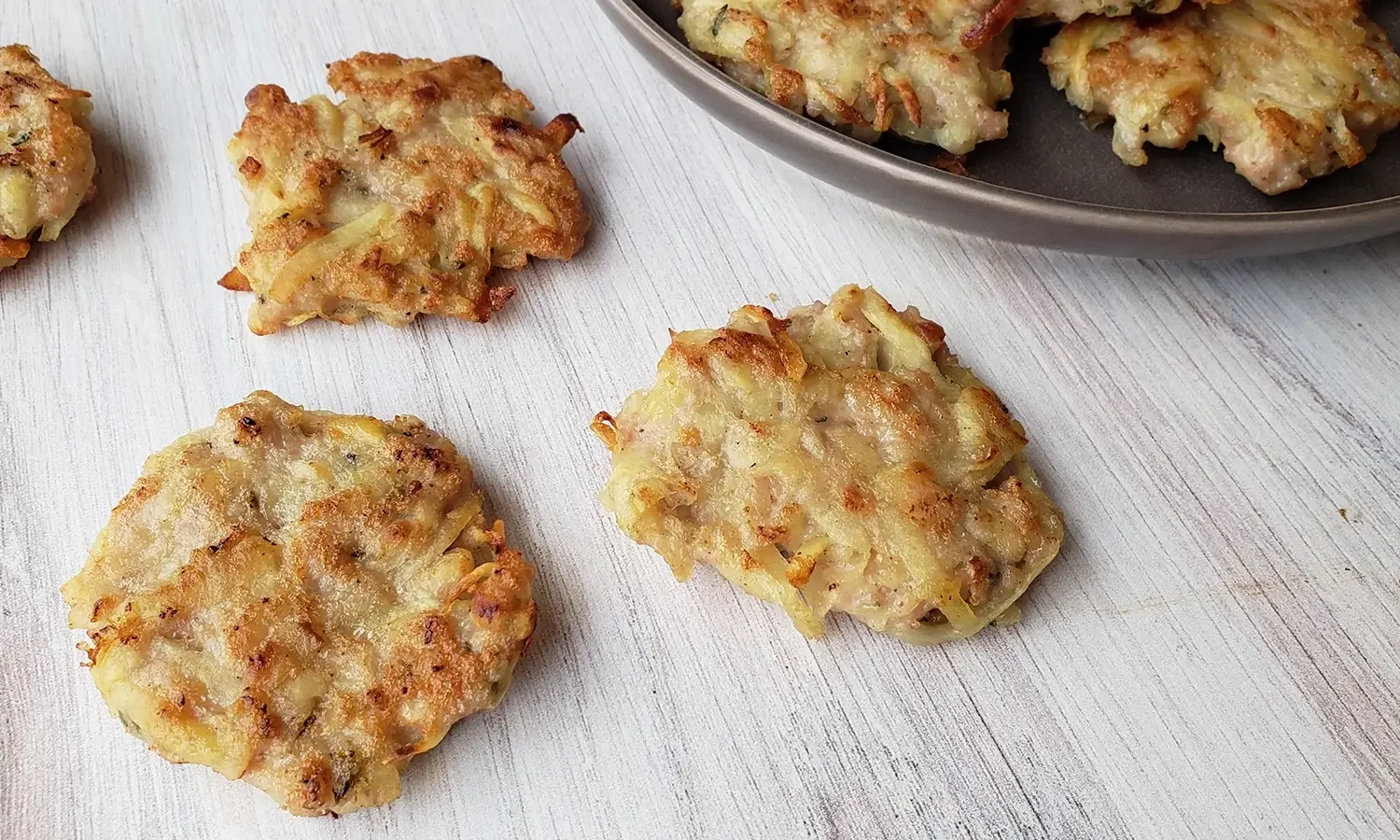 crispy chicken hashbrown fritters