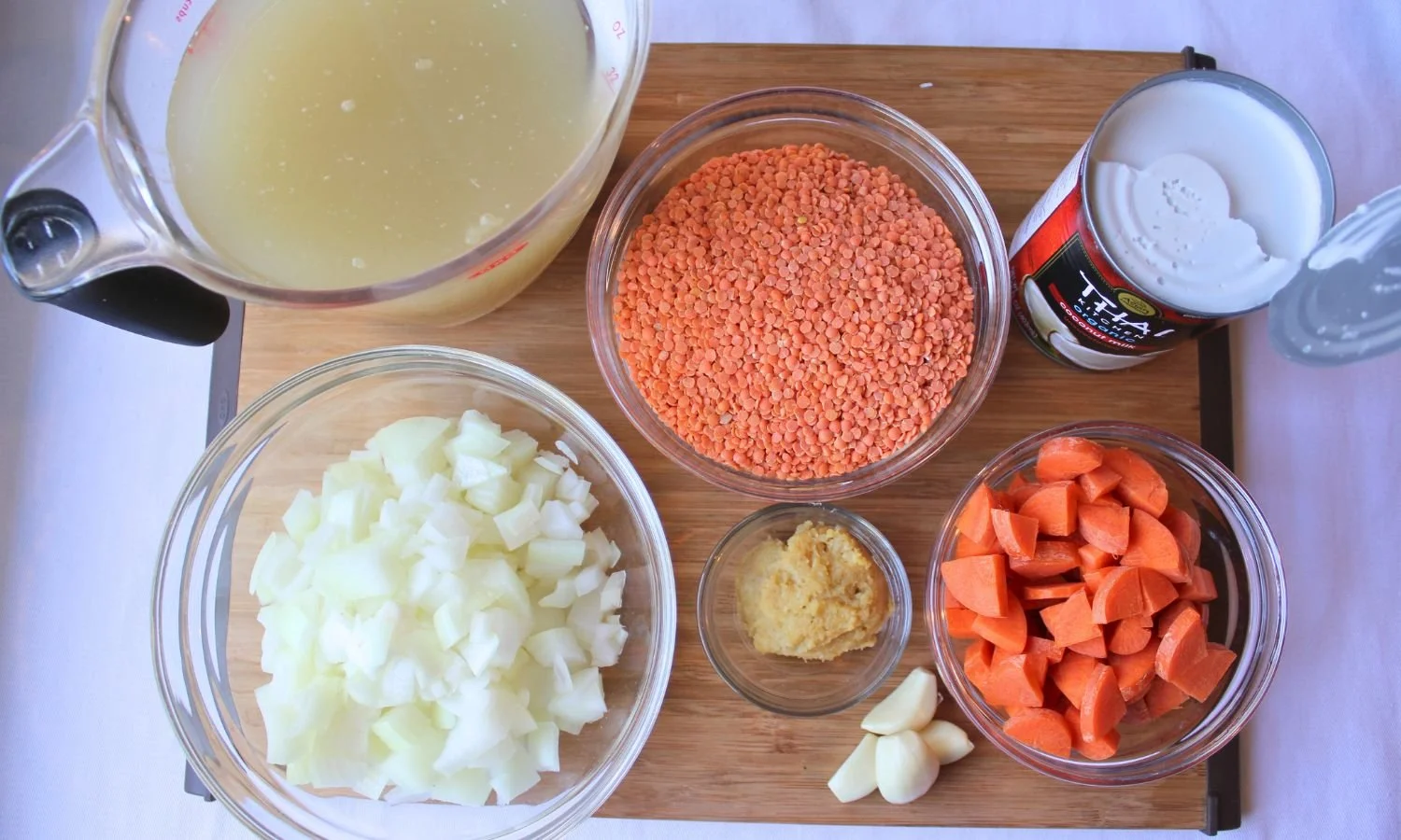 ingredients for red lentil soup