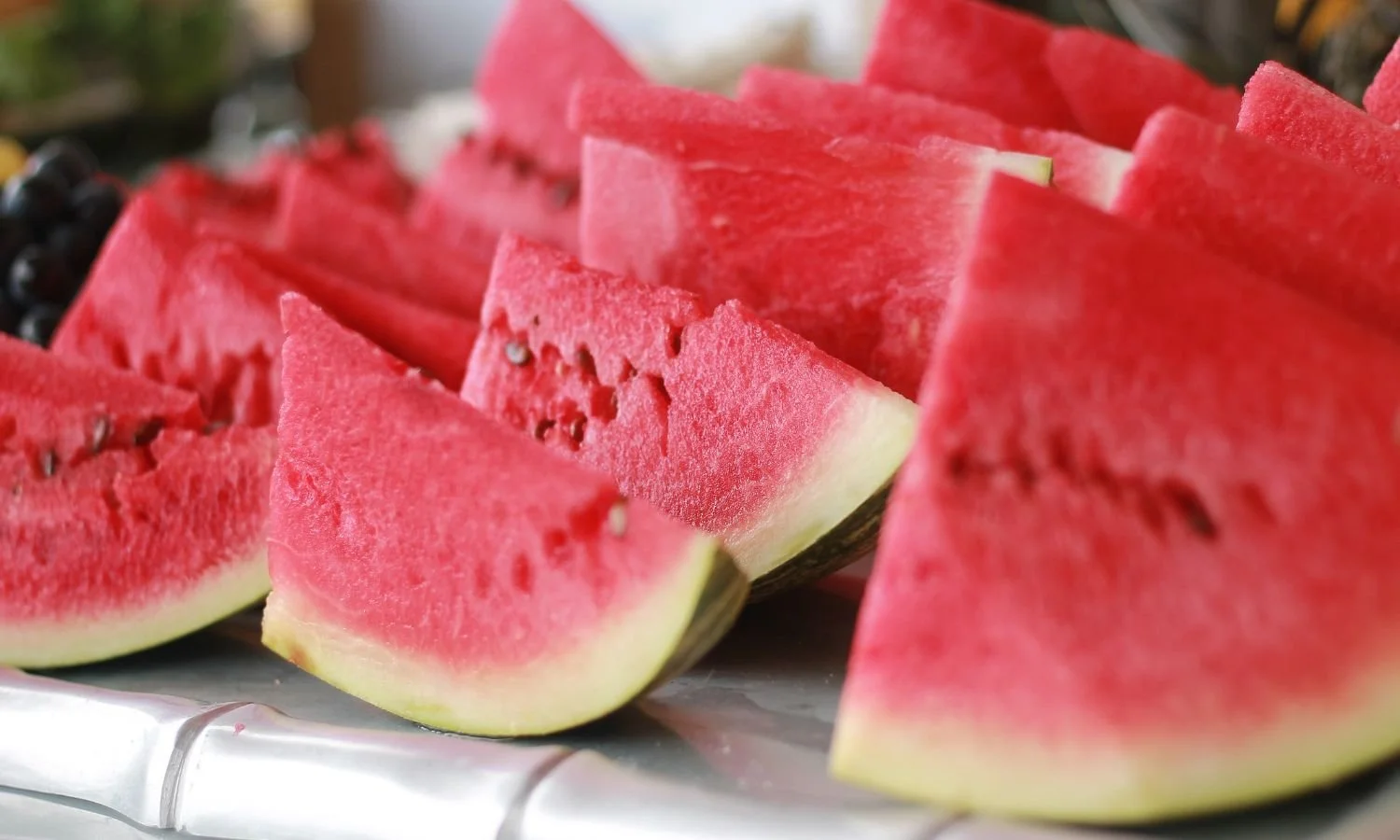 watermelon slices on counter for hydration
