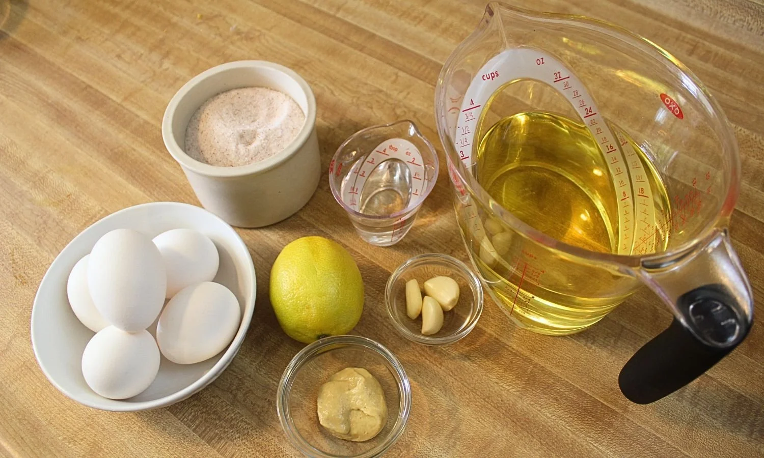 ingredients for homemade mayo