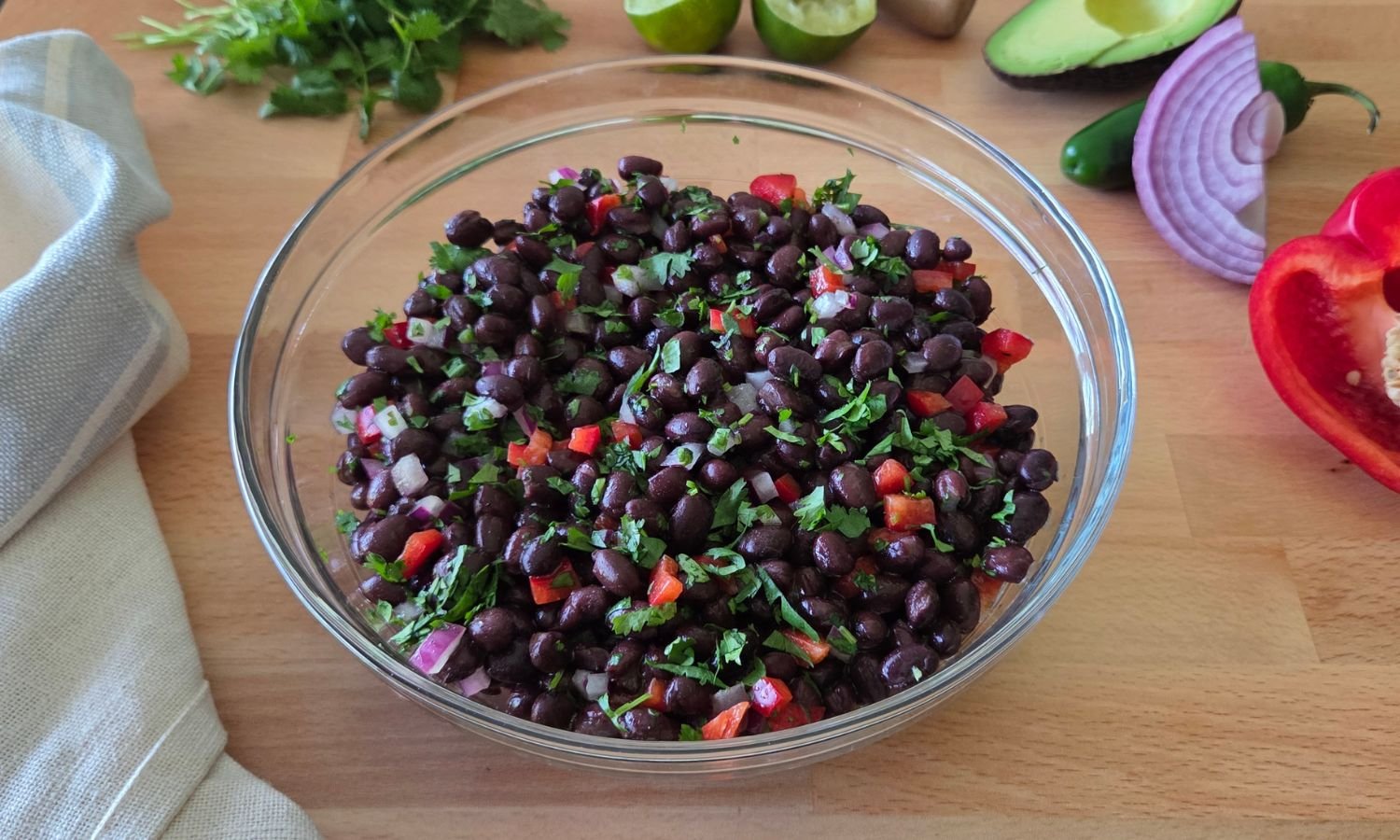 Black Bean Salad ingredients