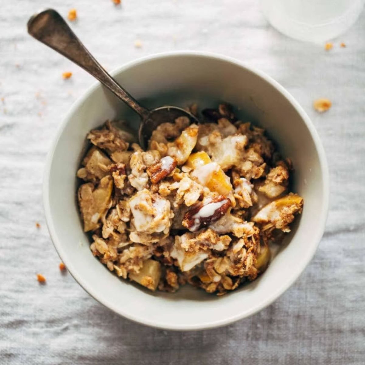 coconut oil apple crisp recipe from Pinch of Yum