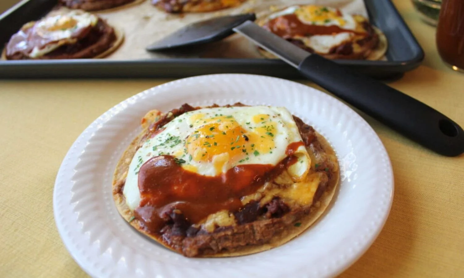 huevos rancheros on plate