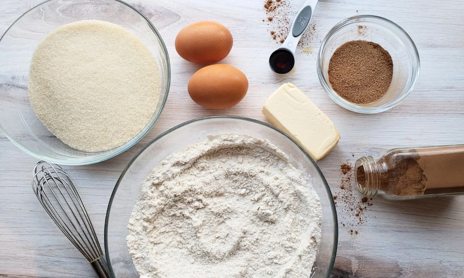 ingredients for Gluten-Free Snickerdoodle cookies