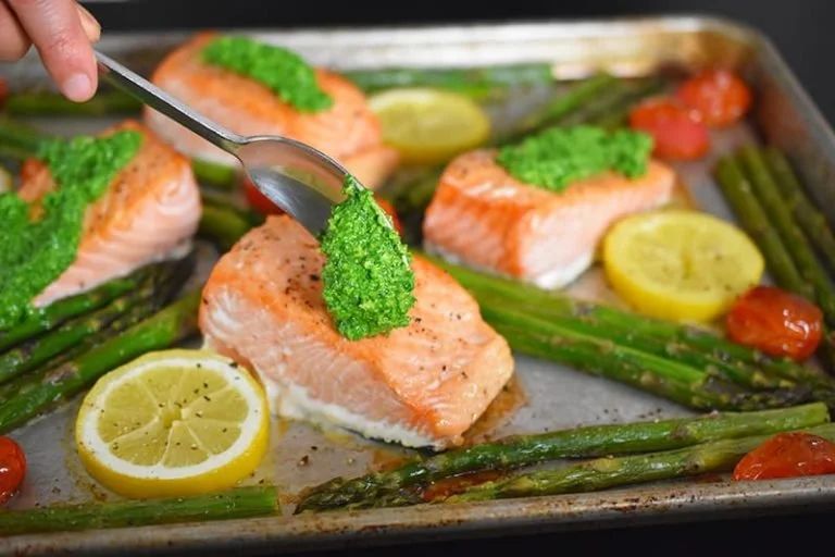 Sheet pan salmon from Nom Nom Paleo