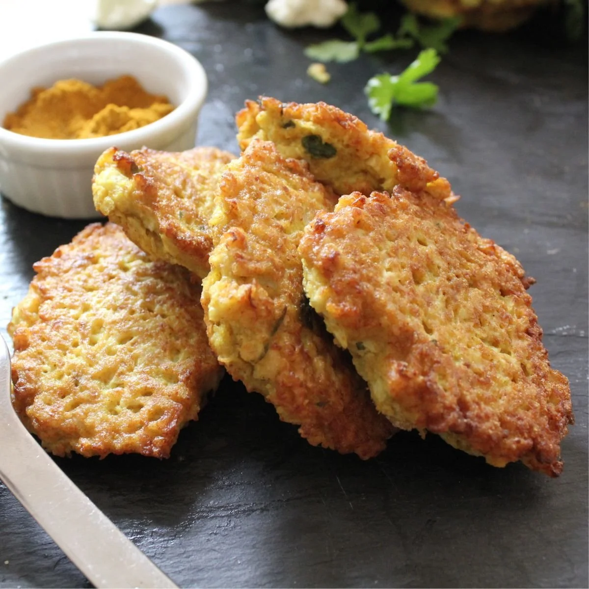 Curried Cauliflower Fritters